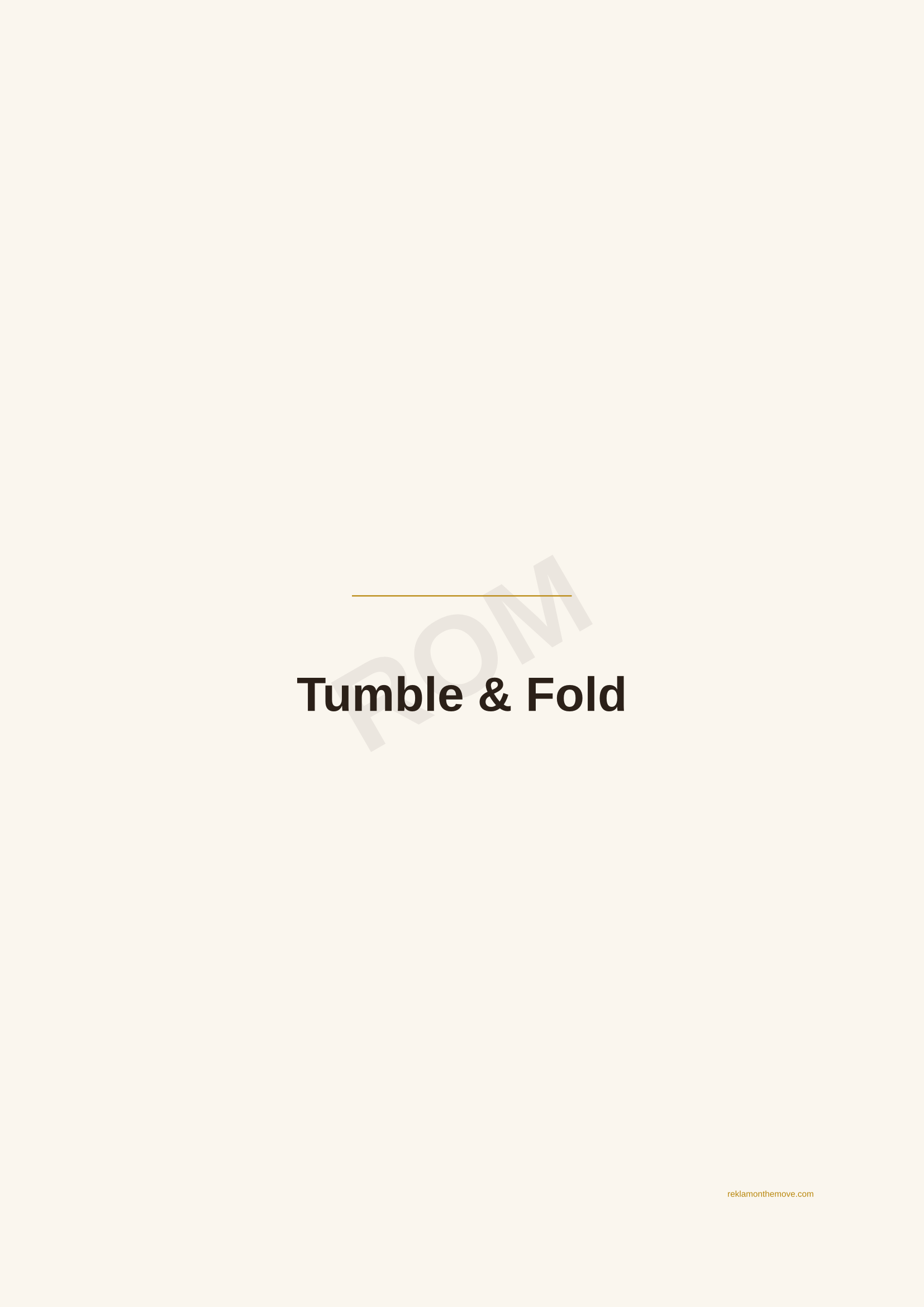 Tumble & Fold · Espresso — ROM dijital ürün önizlemesi (filigranlı)