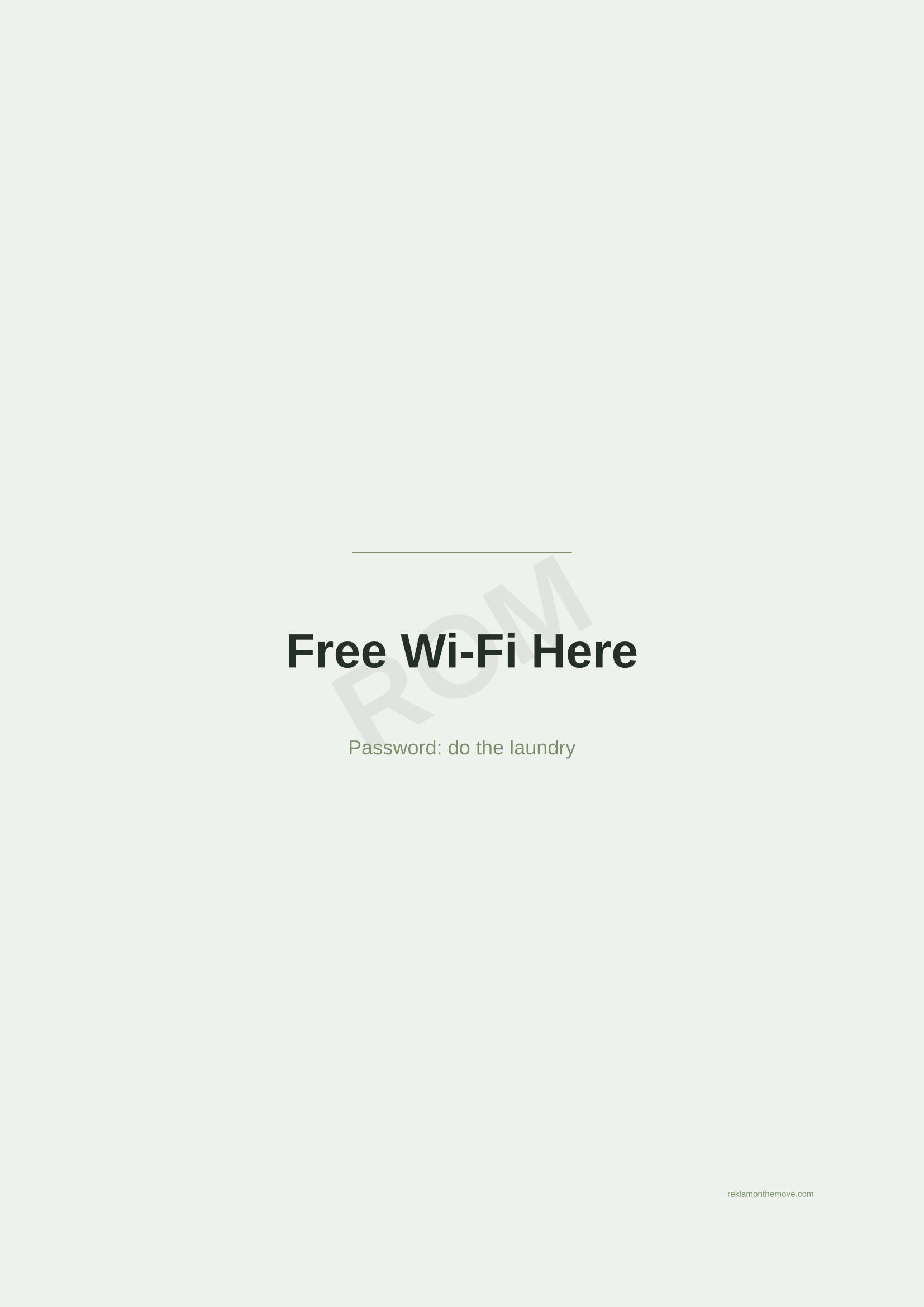 Free Wi-Fi Here · Adaçayı — ROM dijital ürün önizlemesi (filigranlı)