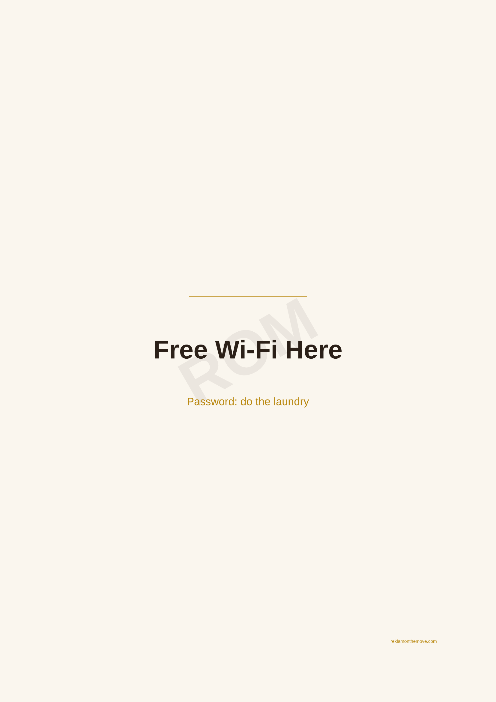 Free Wi-Fi Here · Espresso — ROM dijital ürün önizlemesi (filigranlı)