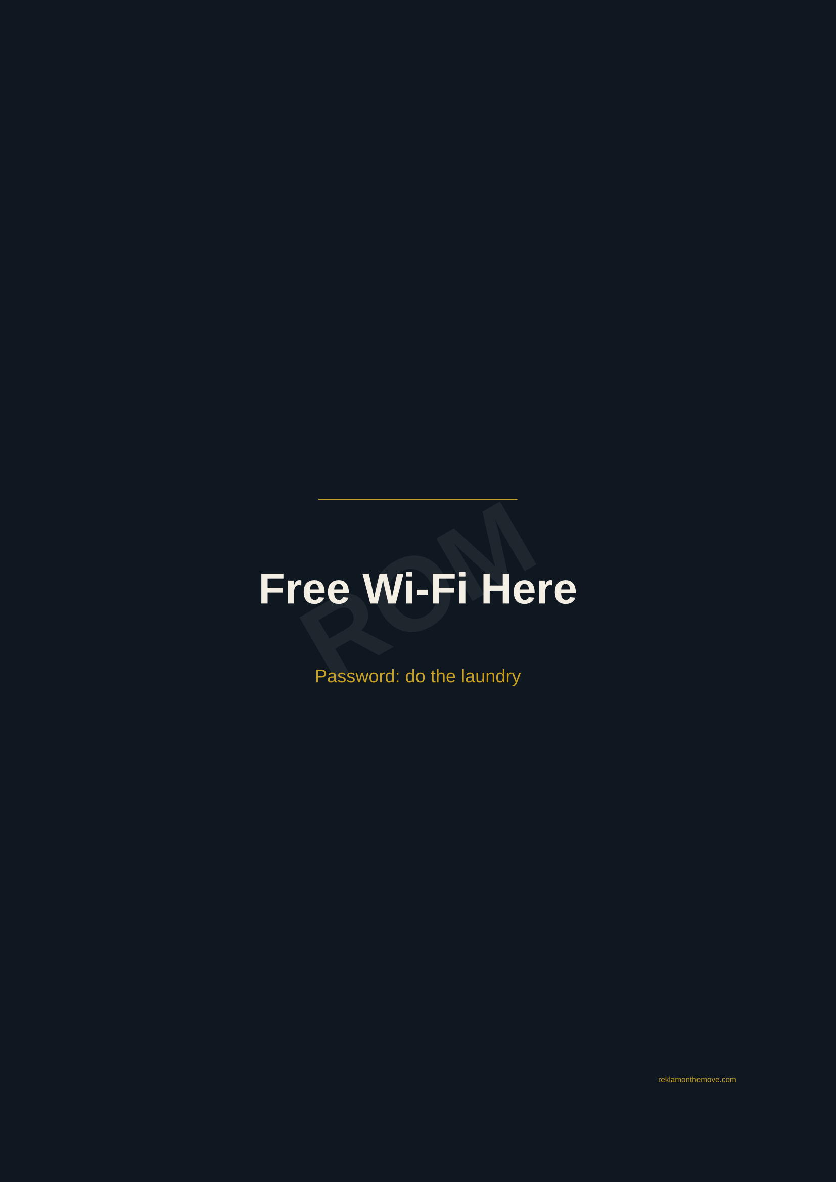 Free Wi-Fi Here · Gece — ROM dijital ürün önizlemesi (filigranlı)
