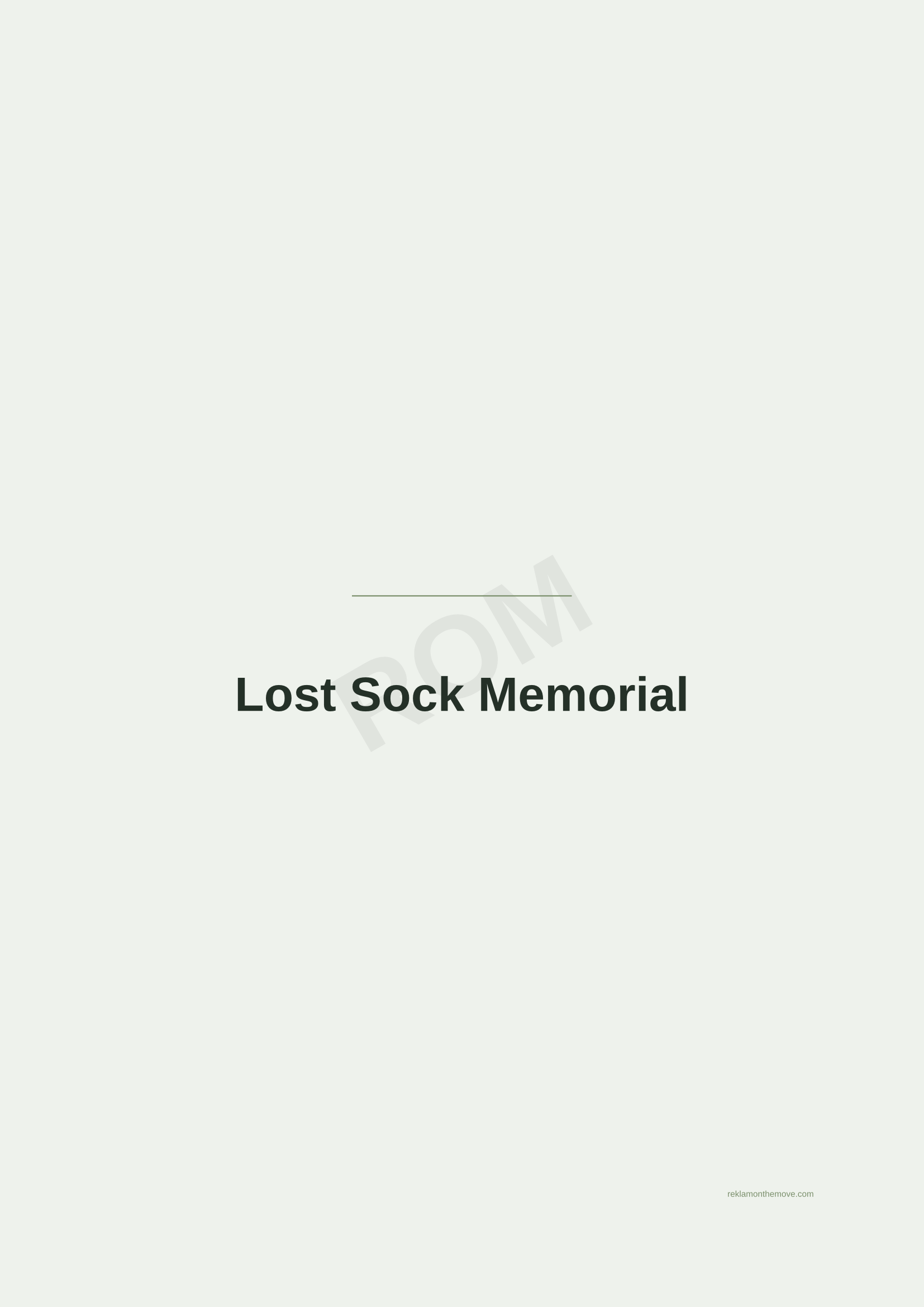 Lost Sock Memorial · Adaçayı — ROM dijital ürün önizlemesi (filigranlı)