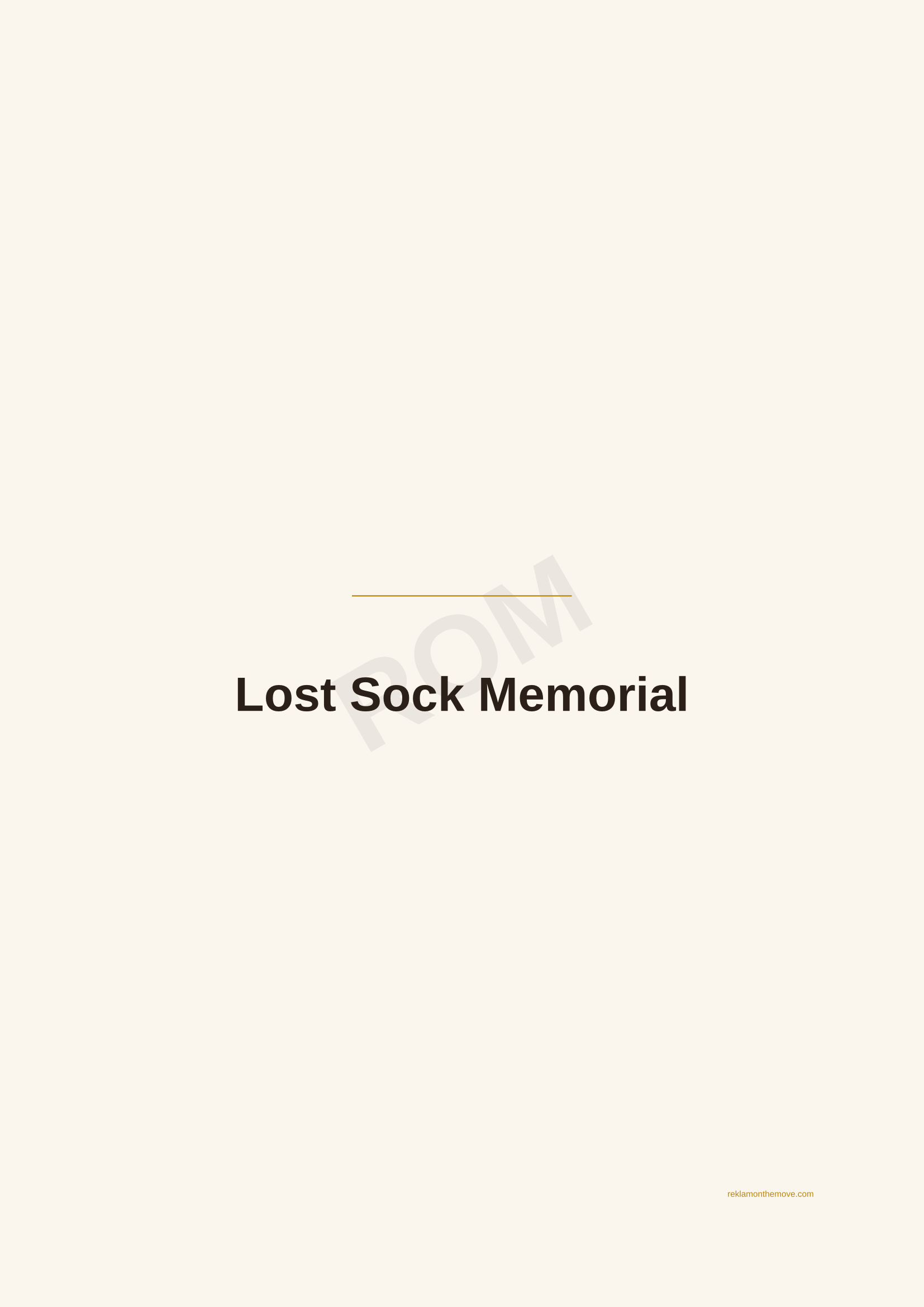 Lost Sock Memorial · Espresso — ROM dijital ürün önizlemesi (filigranlı)
