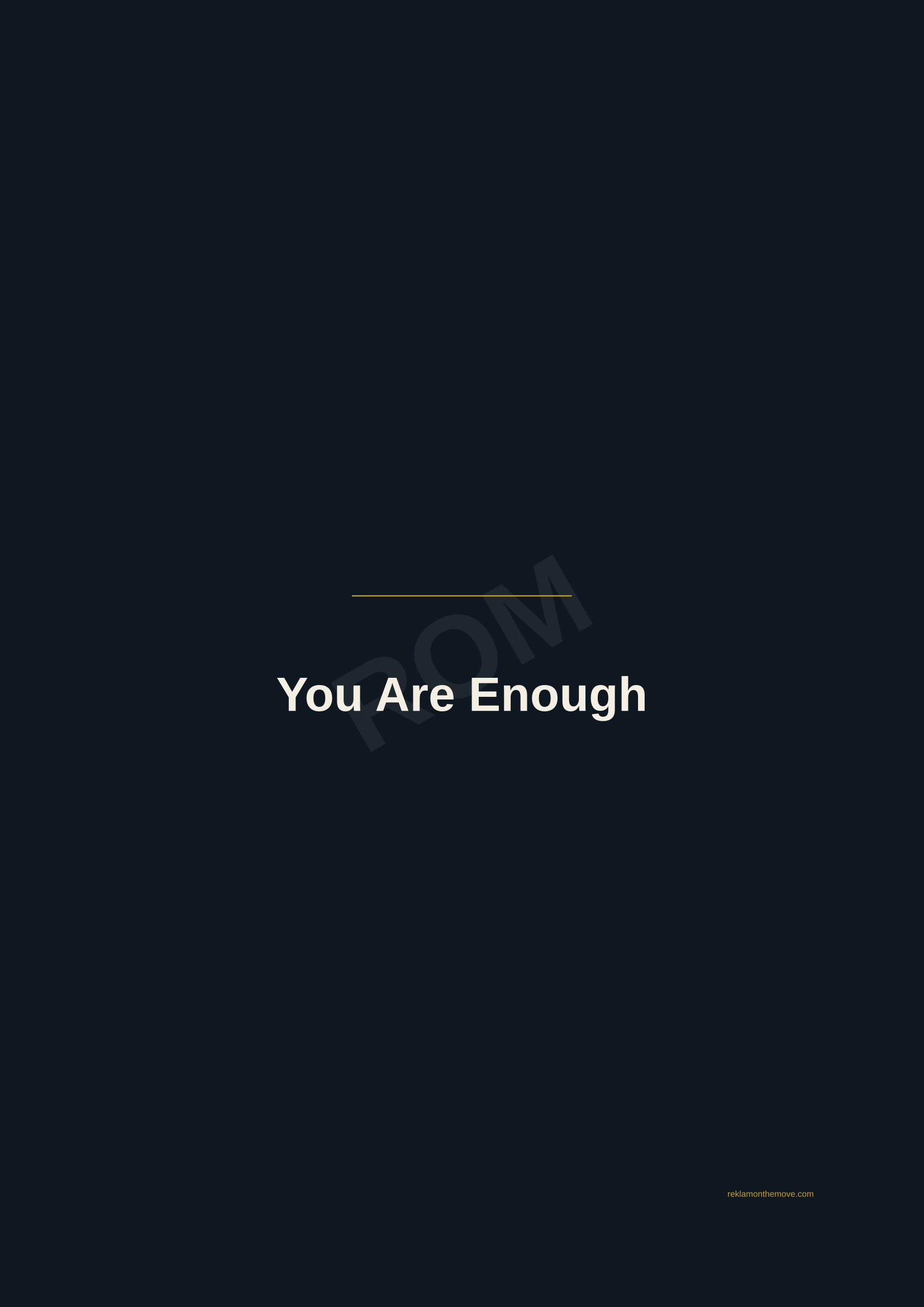 You Are Enough · Gece — ROM dijital ürün önizlemesi (filigranlı)