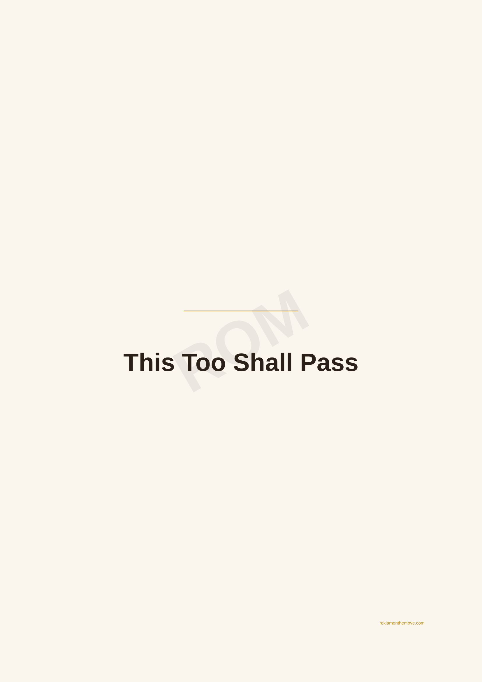 This Too Shall Pass · Espresso — ROM dijital ürün önizlemesi (filigranlı)