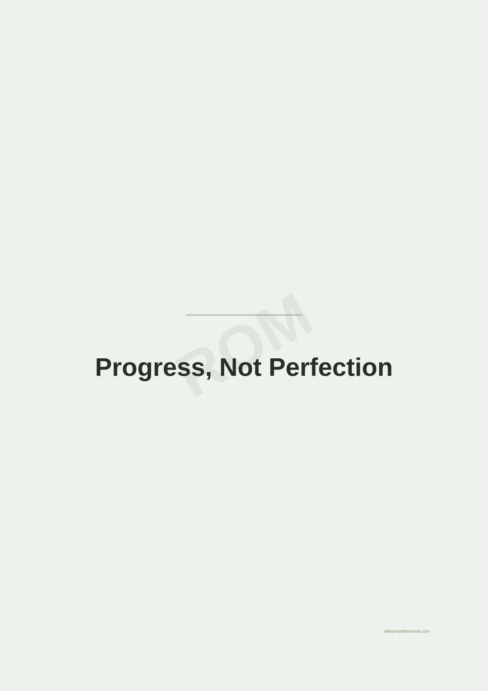 Progress, Not Perfection · Adaçayı — ROM dijital ürün önizlemesi (filigranlı)
