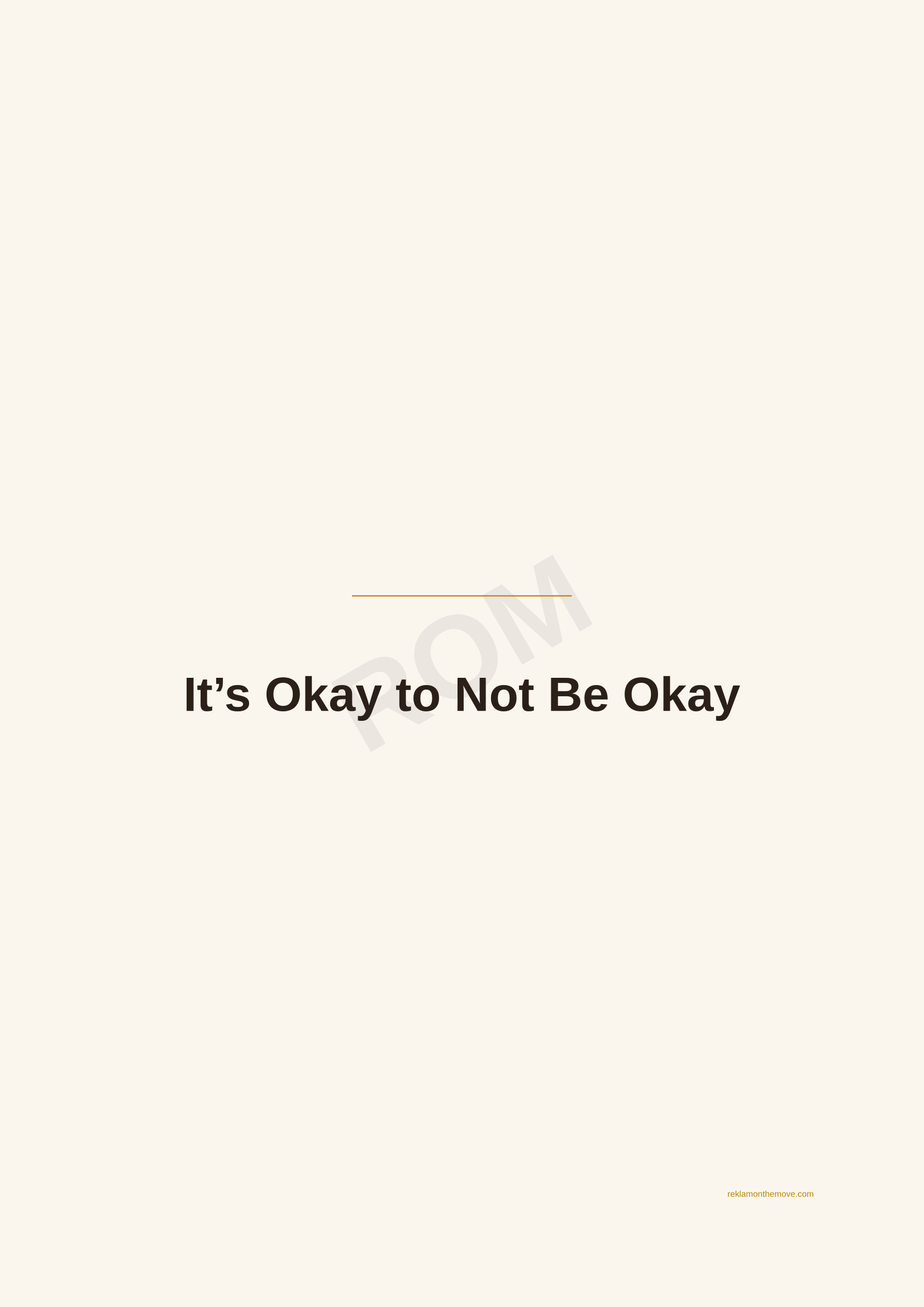 It's Okay to Not Be Okay · Espresso — ROM dijital ürün önizlemesi (filigranlı)