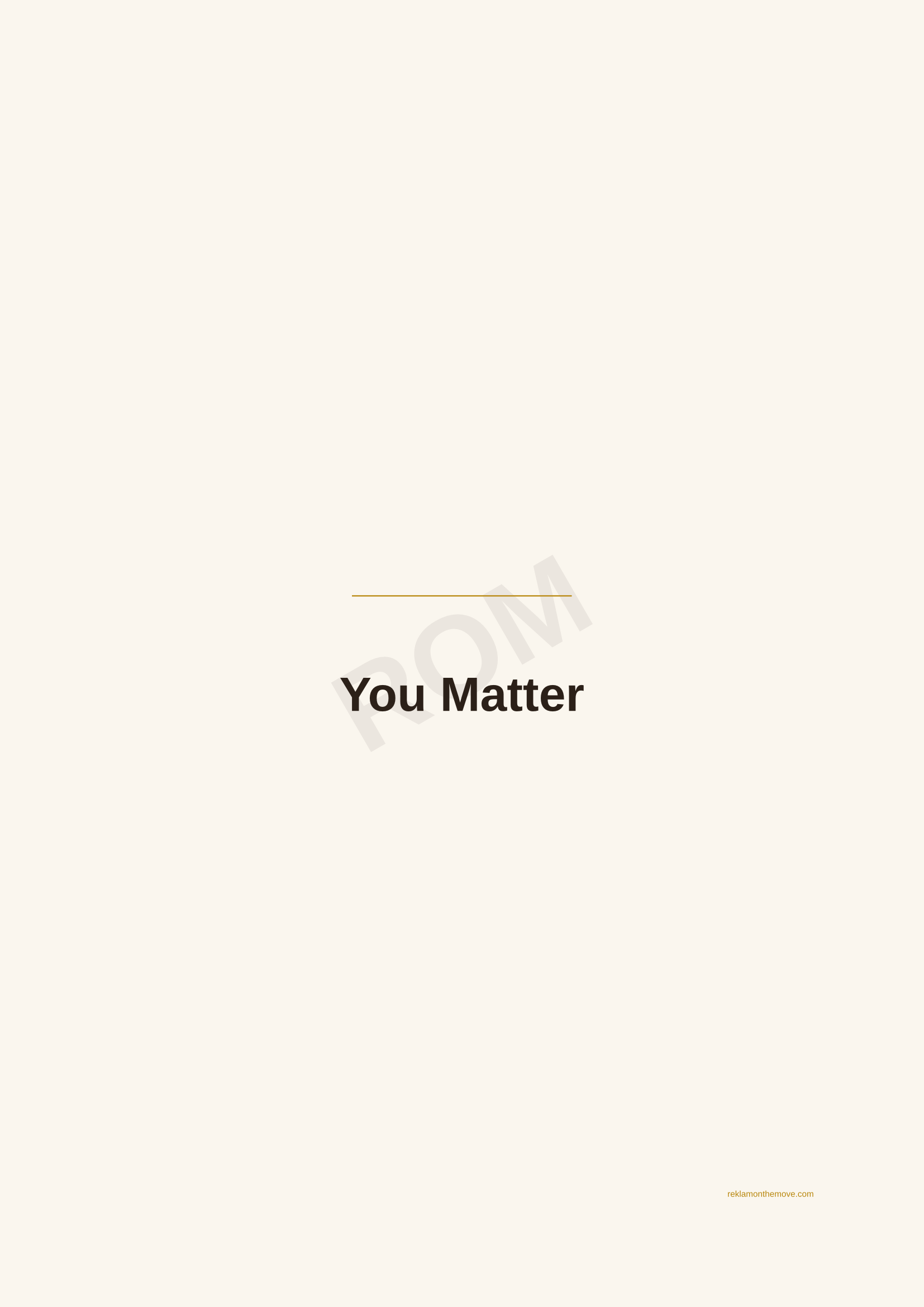 You Matter · Espresso — ROM dijital ürün önizlemesi (filigranlı)