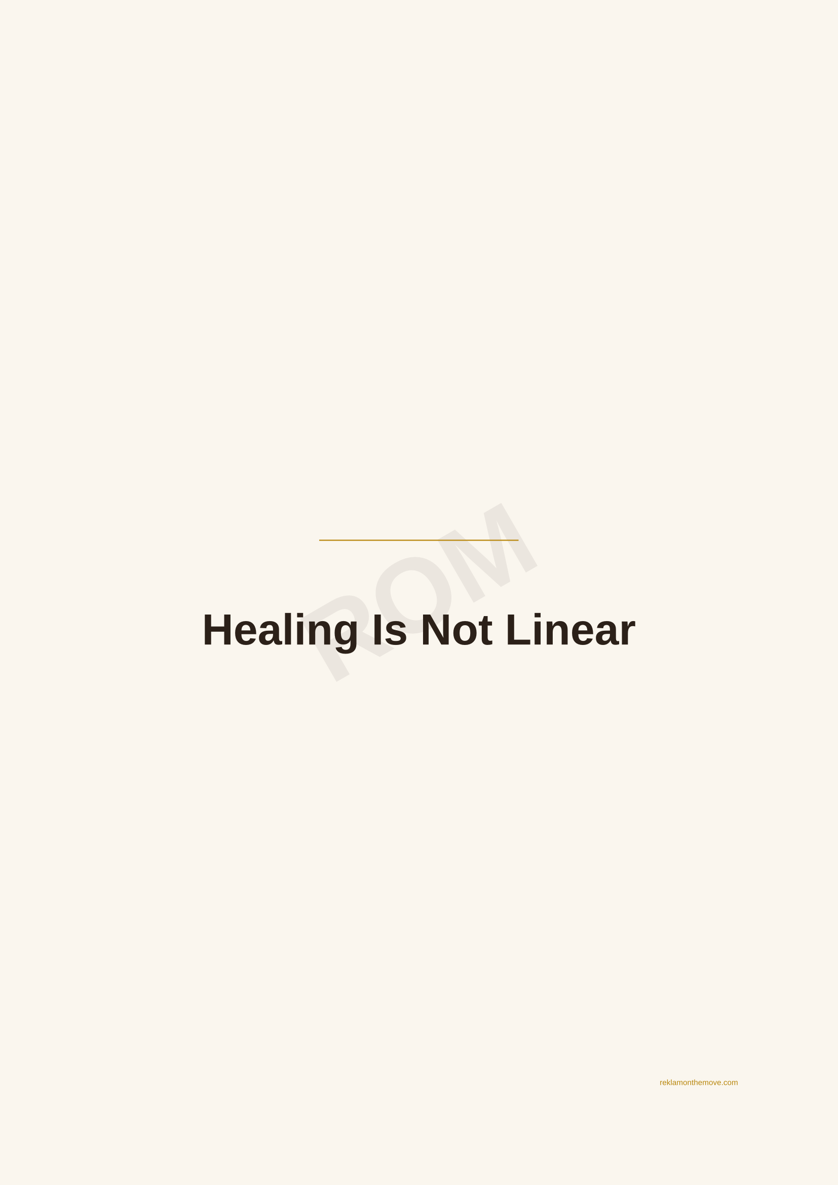 Healing Is Not Linear · Espresso — ROM dijital ürün önizlemesi (filigranlı)