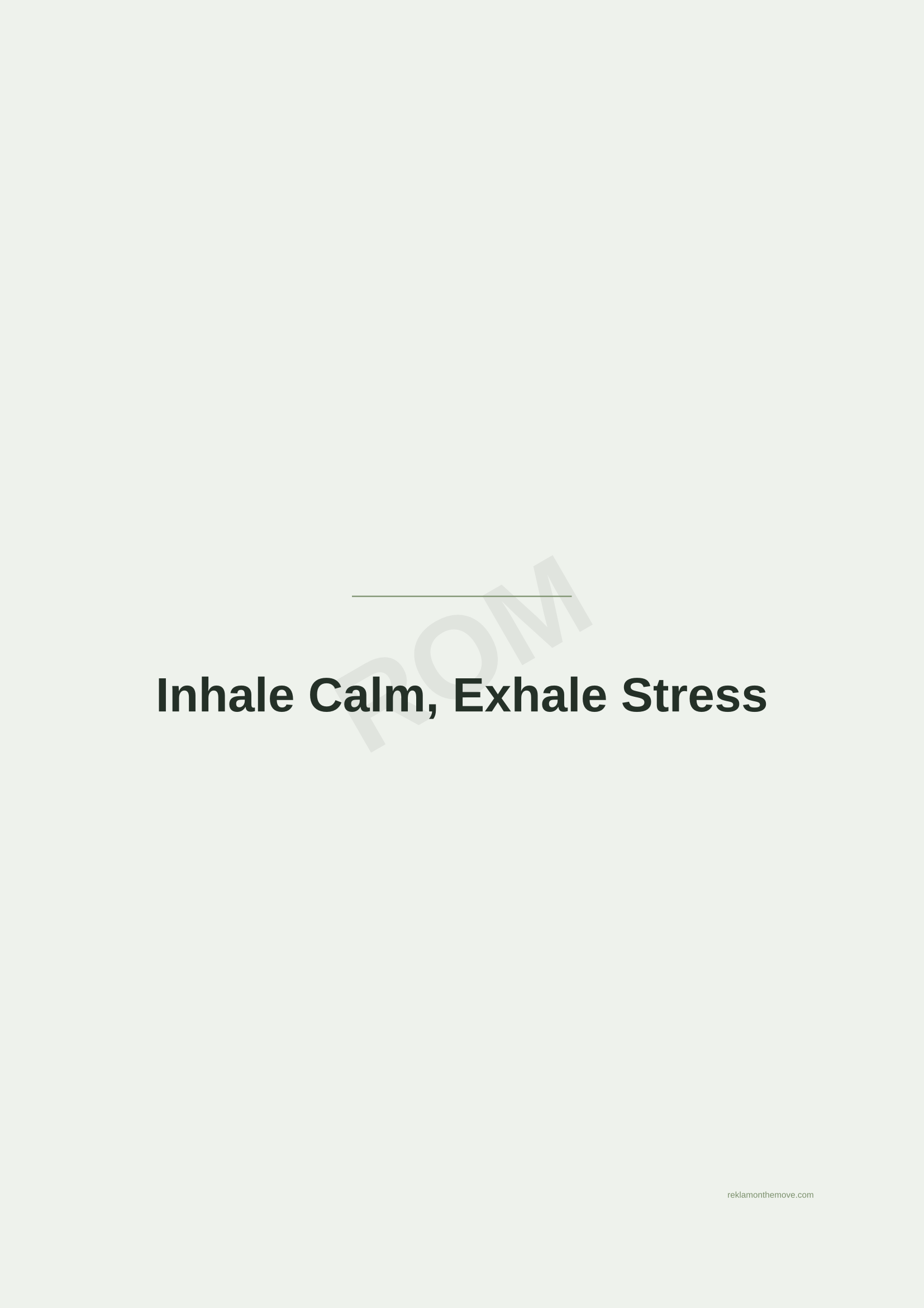 Inhale Calm, Exhale Stress · Adaçayı — ROM dijital ürün önizlemesi (filigranlı)