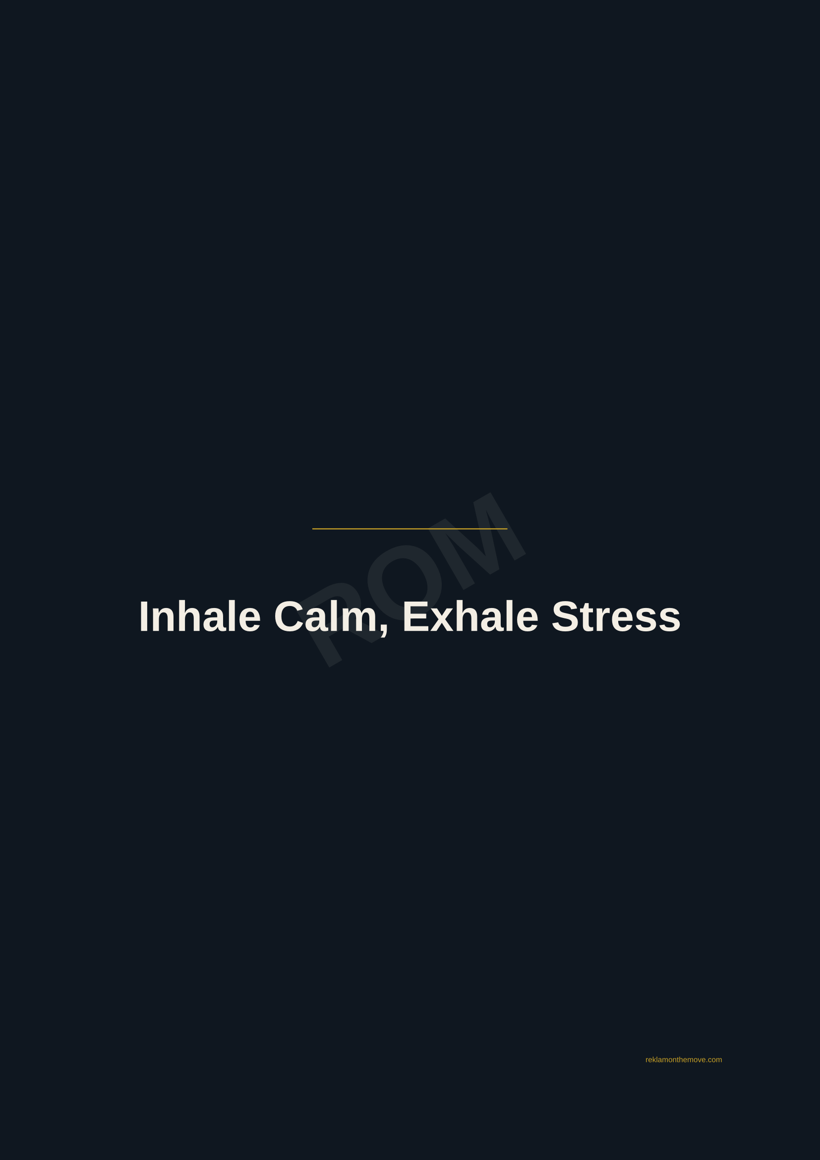 Inhale Calm, Exhale Stress · Gece — ROM dijital ürün önizlemesi (filigranlı)