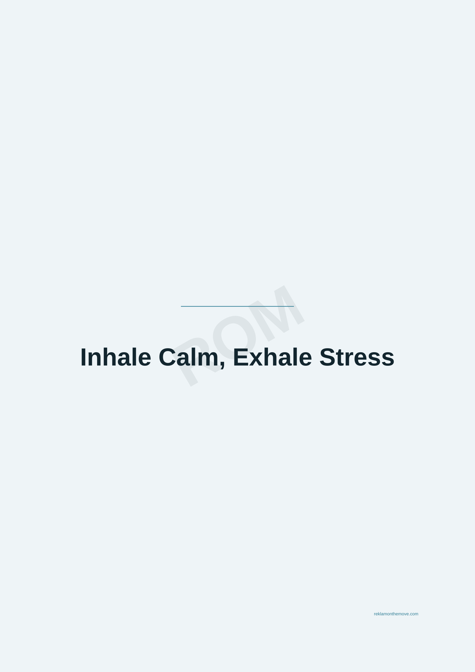 Inhale Calm, Exhale Stress · Okyanus — ROM dijital ürün önizlemesi (filigranlı)