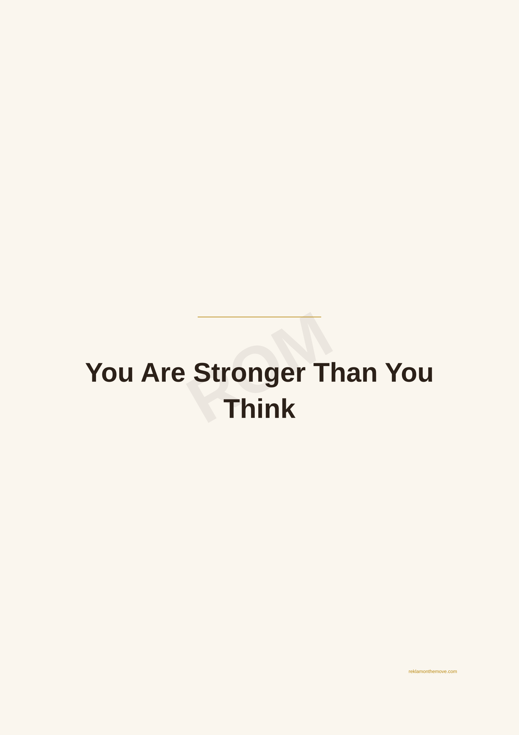 You Are Stronger Than You Think · Espresso — ROM dijital ürün önizlemesi (filigranlı)