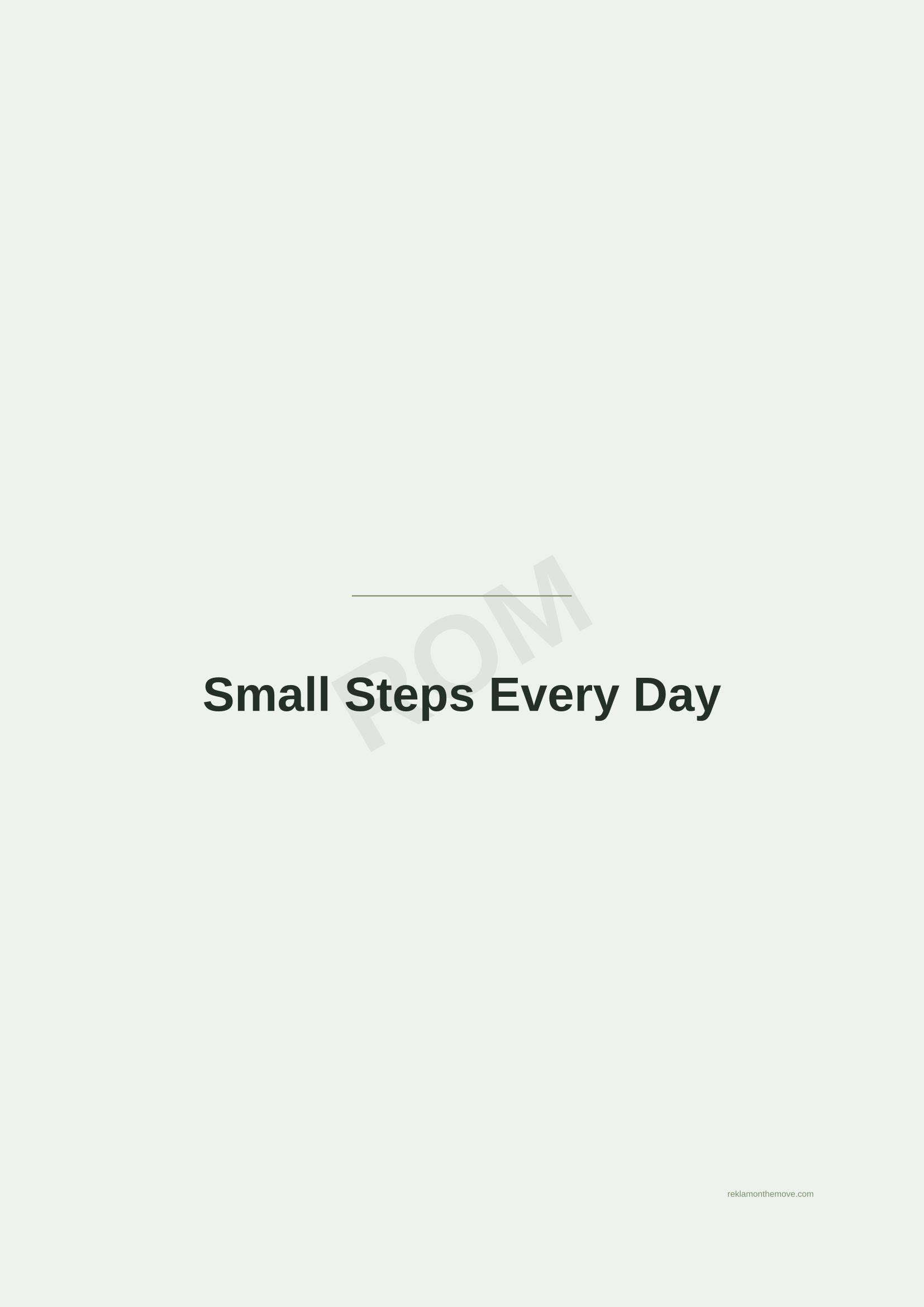 Small Steps Every Day · Adaçayı — ROM dijital ürün önizlemesi (filigranlı)