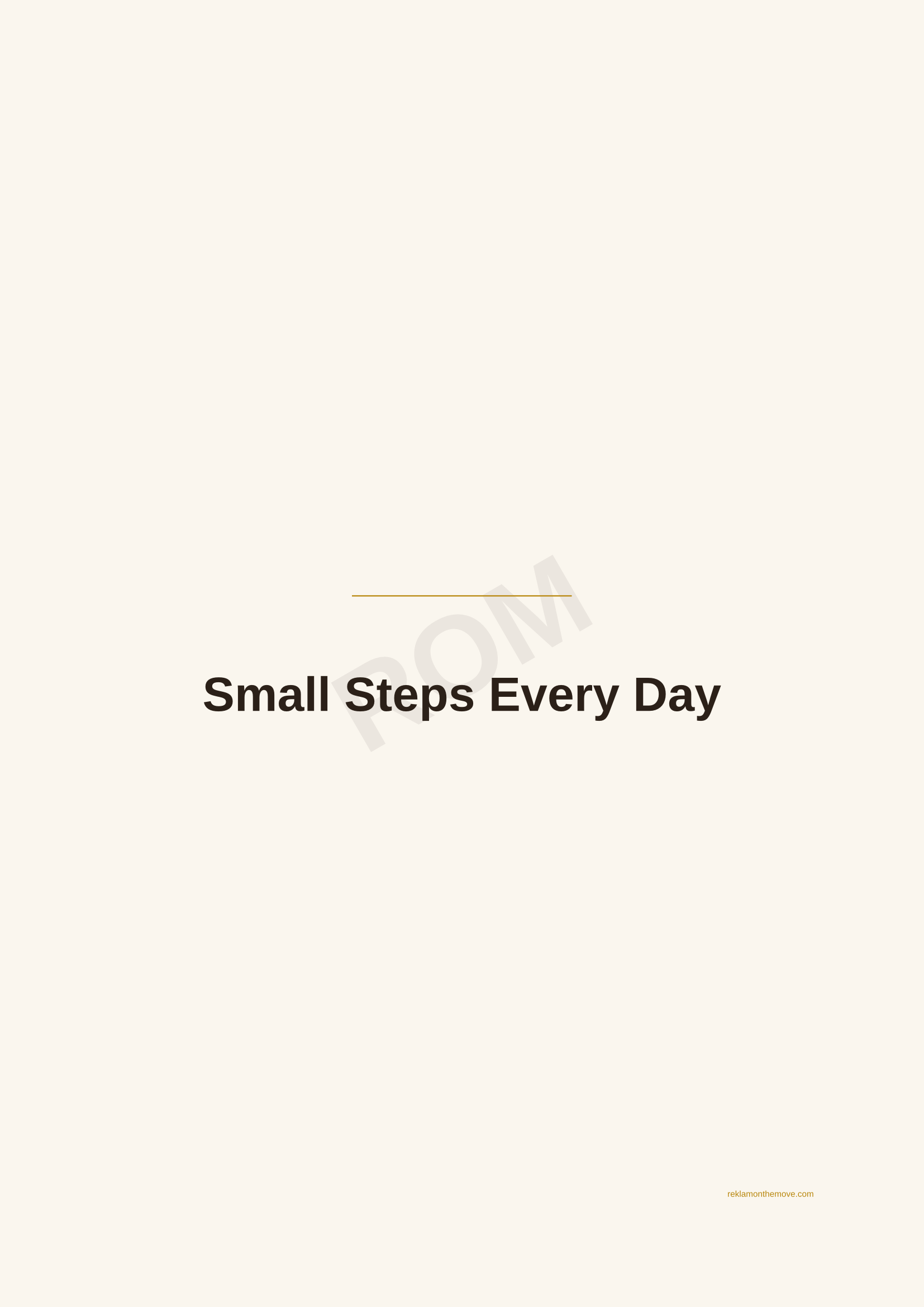 Small Steps Every Day · Espresso — ROM dijital ürün önizlemesi (filigranlı)