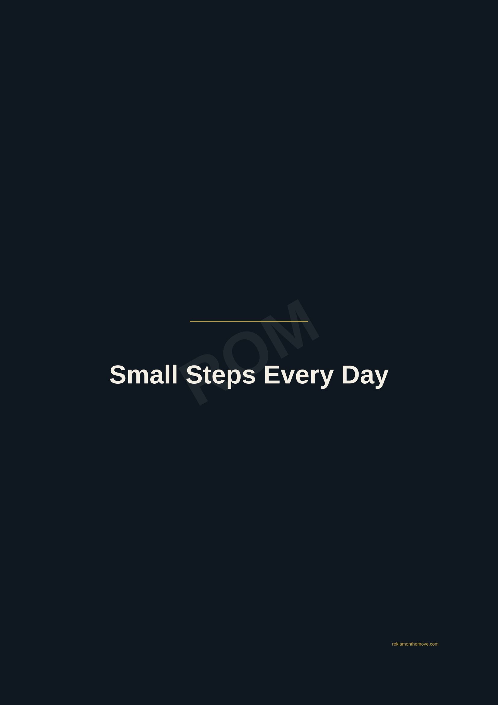 Small Steps Every Day · Gece — ROM dijital ürün önizlemesi (filigranlı)