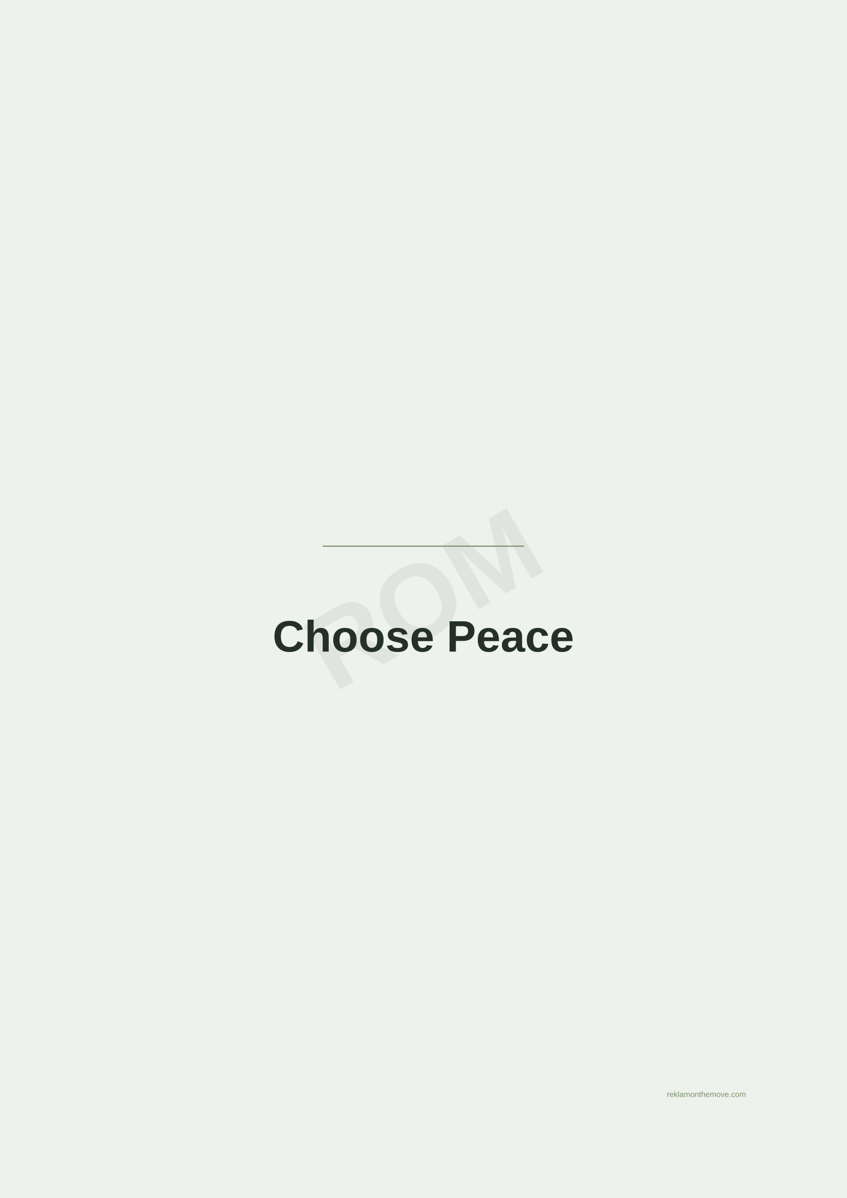 Choose Peace · Adaçayı — ROM dijital ürün önizlemesi (filigranlı)
