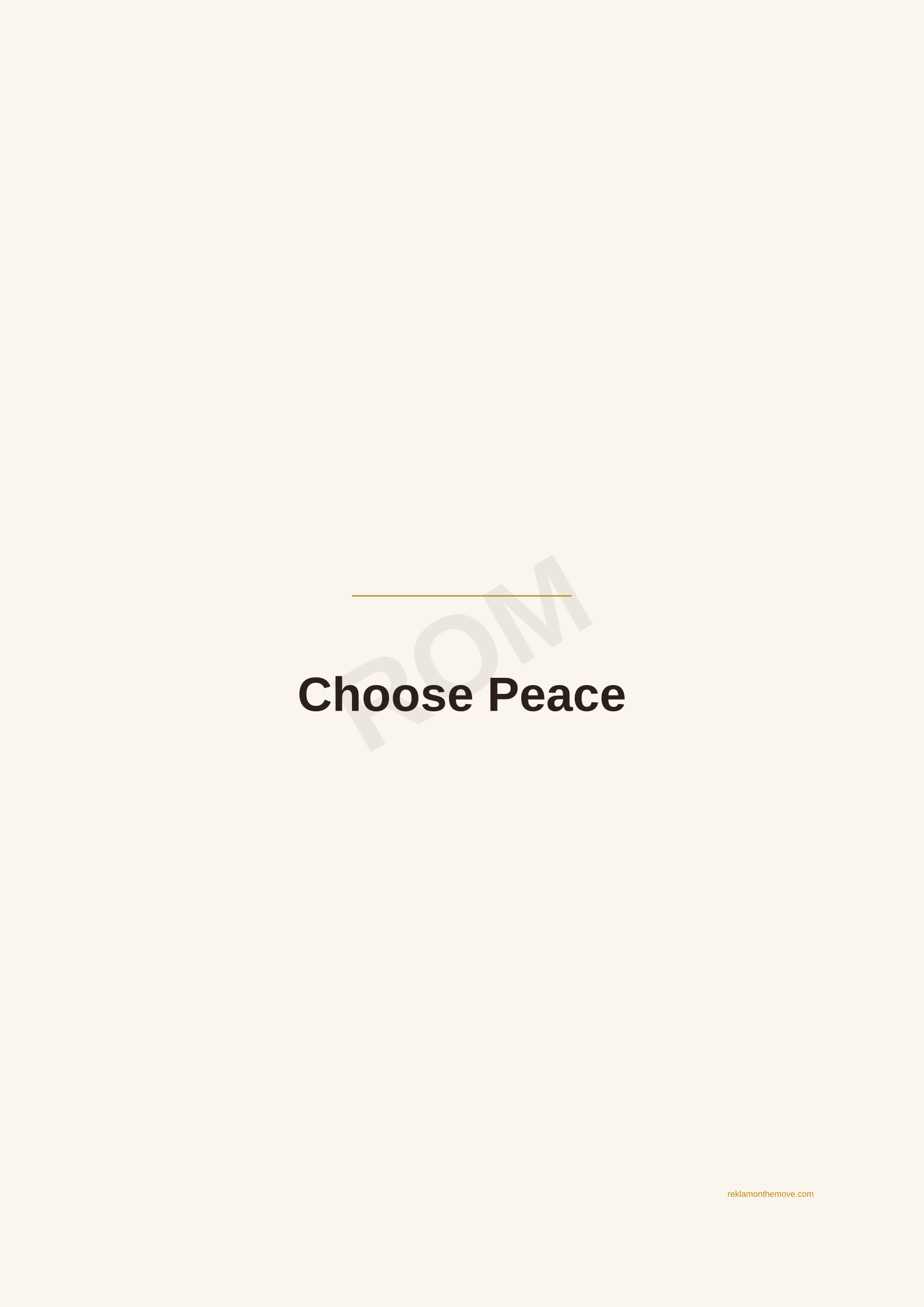 Choose Peace · Espresso — ROM dijital ürün önizlemesi (filigranlı)