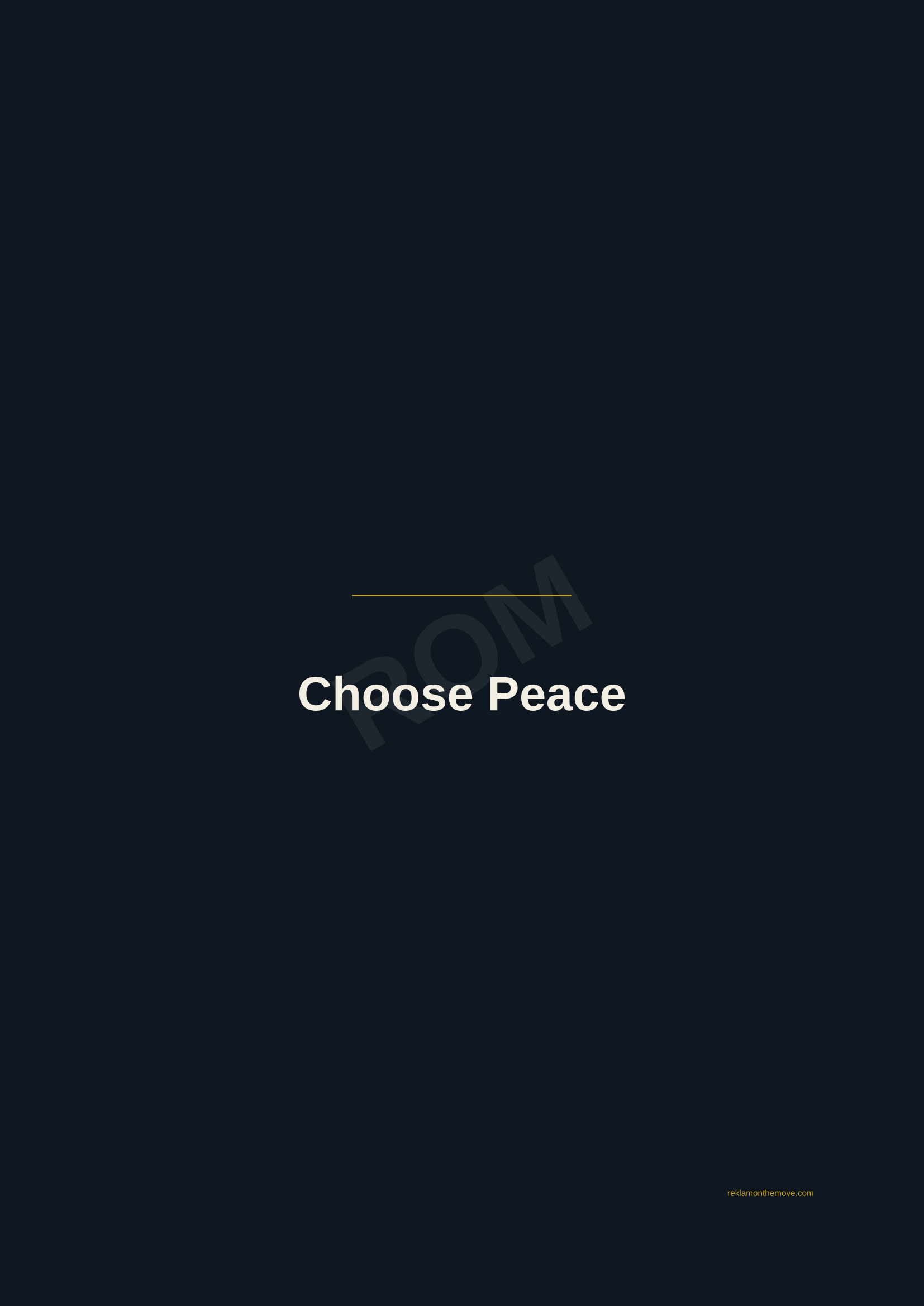 Choose Peace · Gece — ROM dijital ürün önizlemesi (filigranlı)
