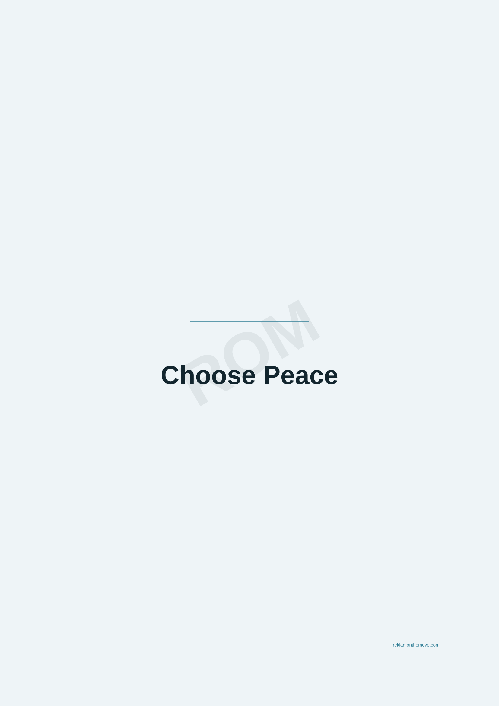 Choose Peace · Okyanus — ROM dijital ürün önizlemesi (filigranlı)