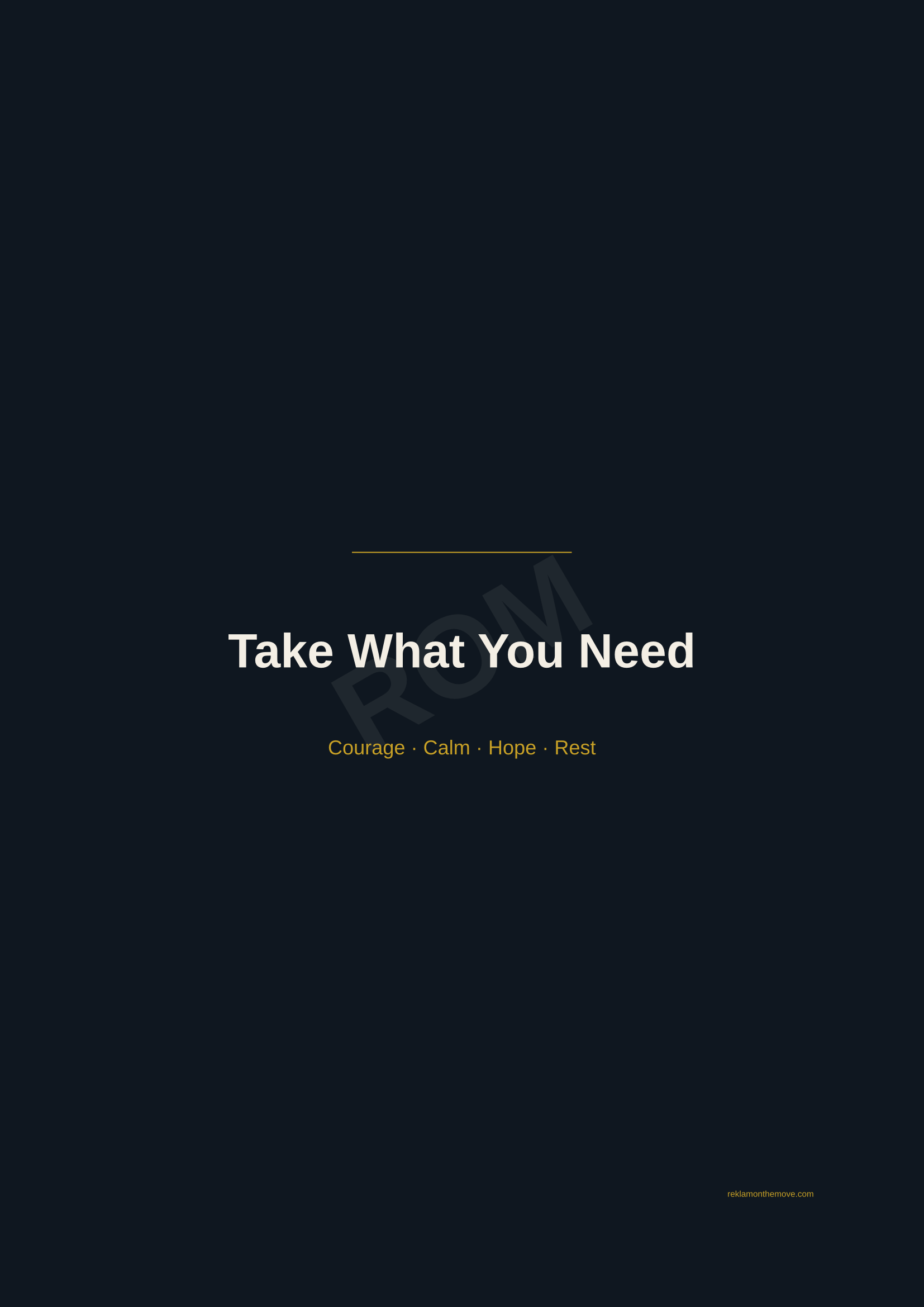 Take What You Need · Gece — ROM dijital ürün önizlemesi (filigranlı)