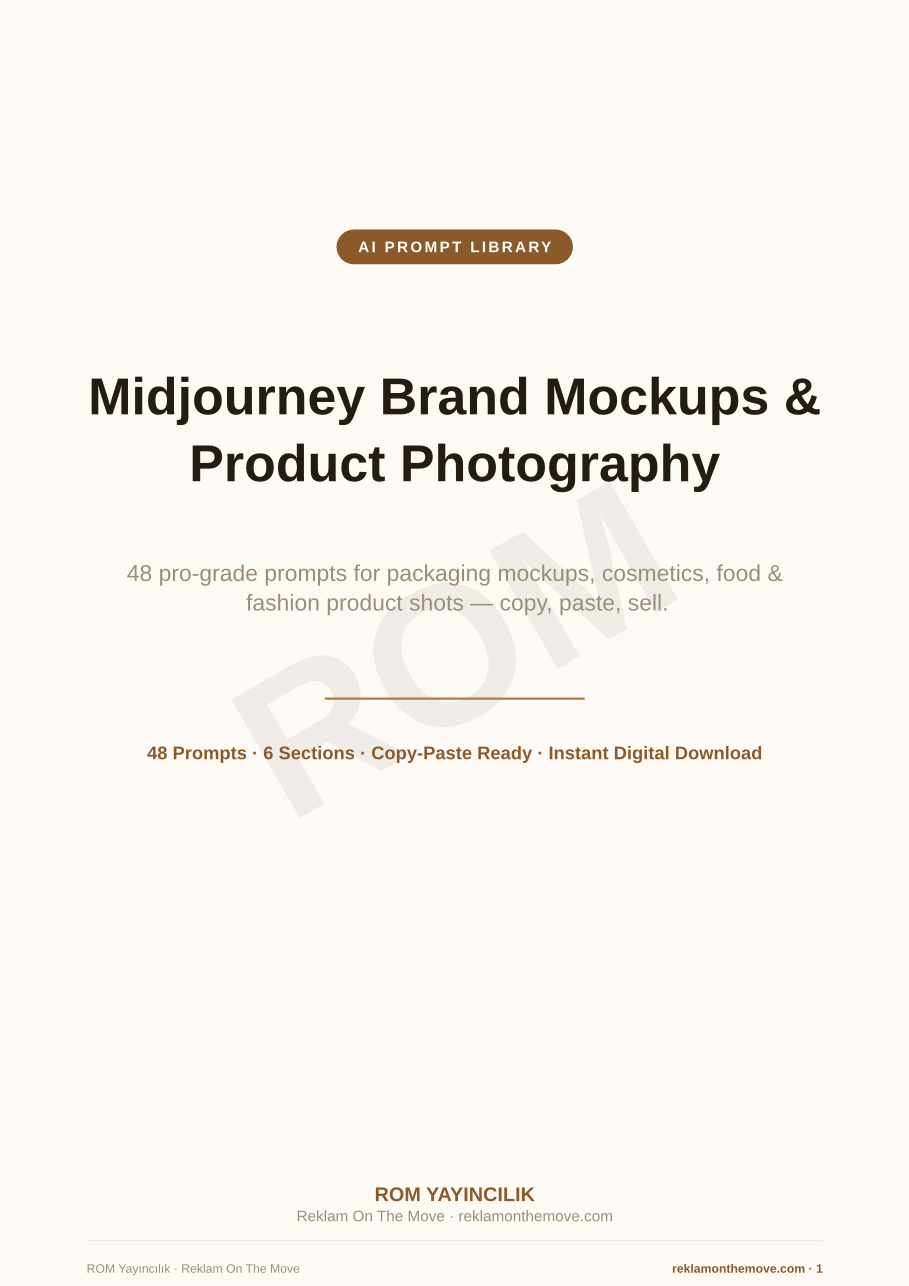 Midjourney Brand Mockups & Product Photography — ROM dijital ürün önizlemesi (filigranlı)