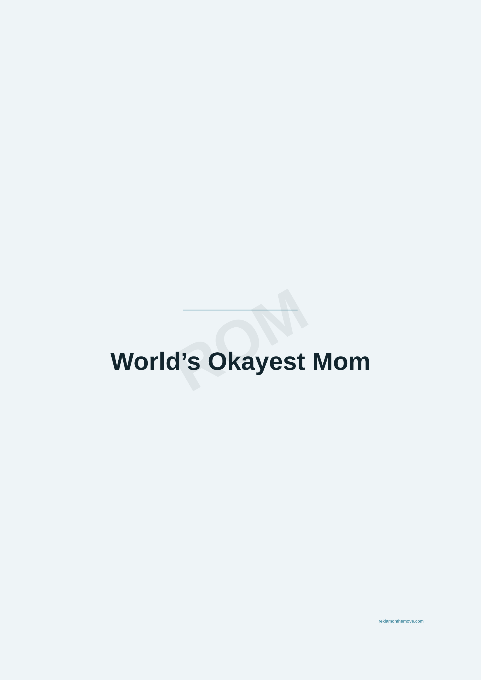 World's Okayest Mom · Okyanus — ROM dijital ürün önizlemesi (filigranlı)