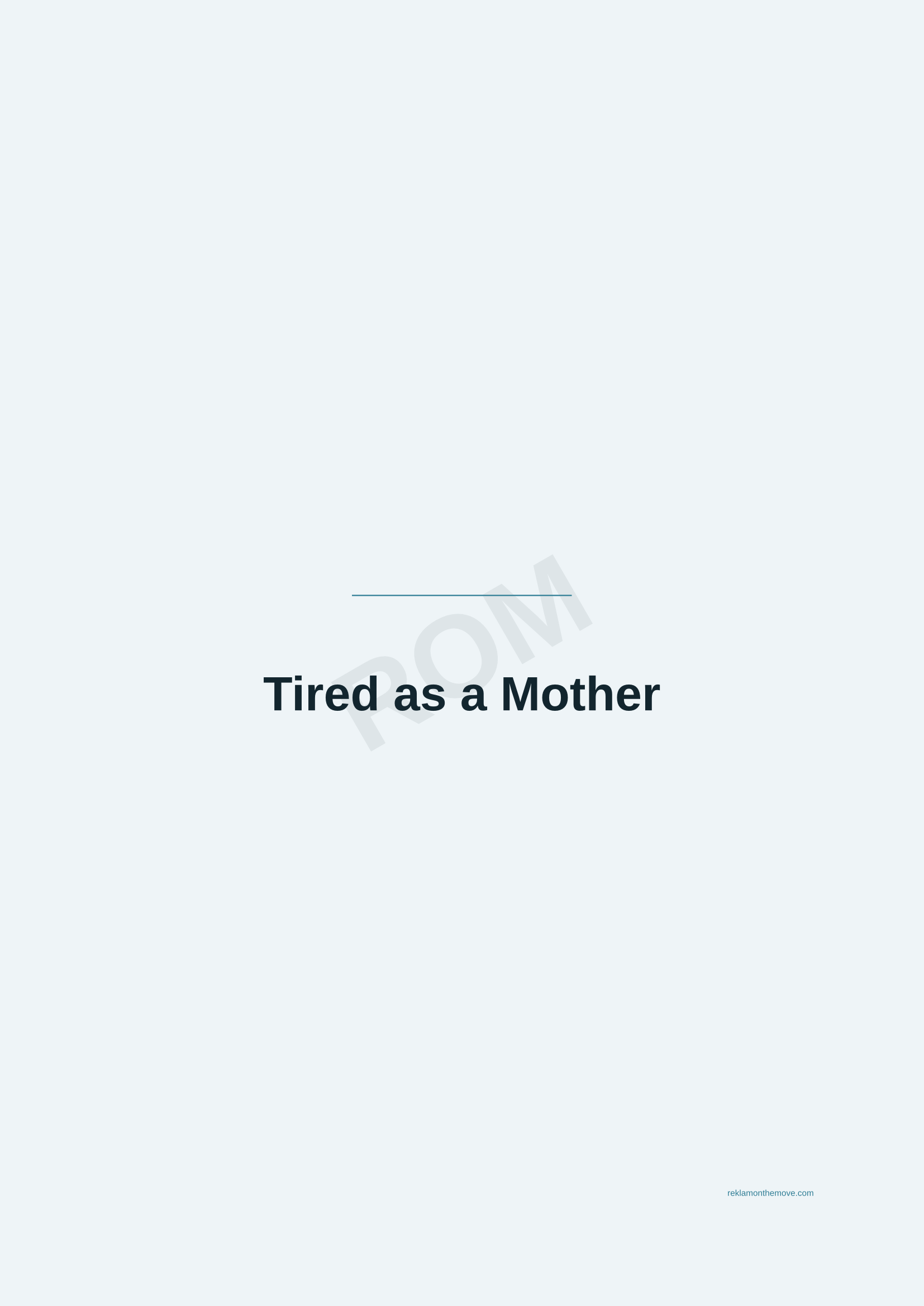 Tired as a Mother · Okyanus — ROM dijital ürün önizlemesi (filigranlı)