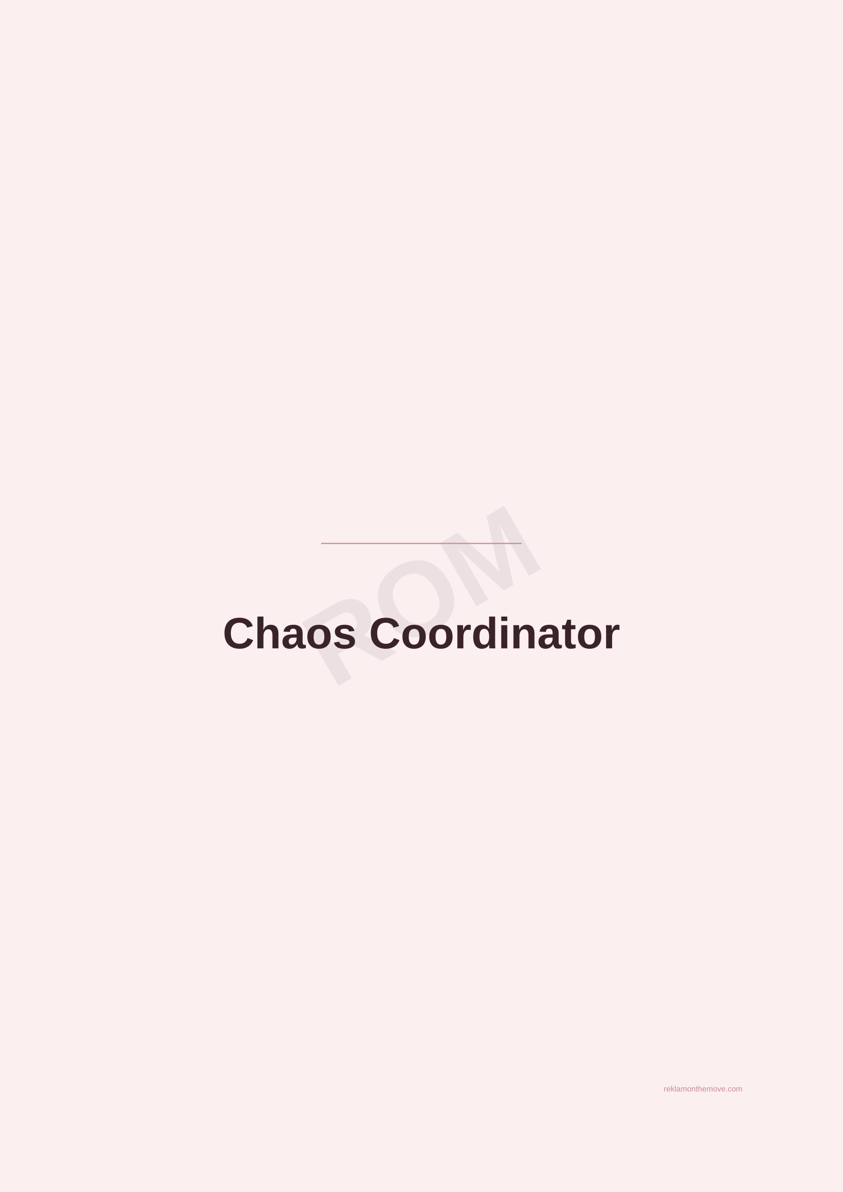 Chaos Coordinator · Gül — ROM dijital ürün önizlemesi (filigranlı)