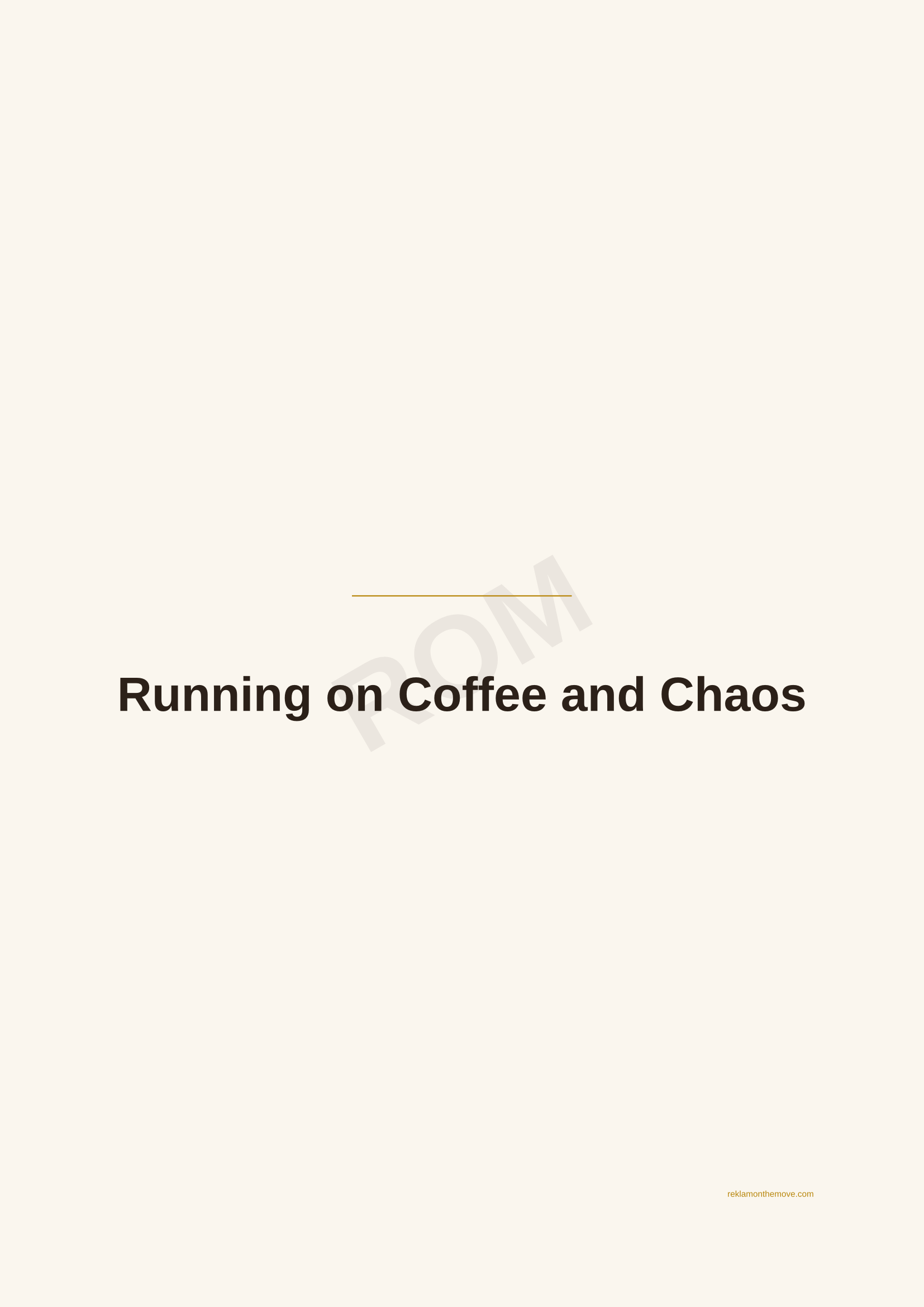 Running on Coffee and Chaos · Espresso — ROM dijital ürün önizlemesi (filigranlı)
