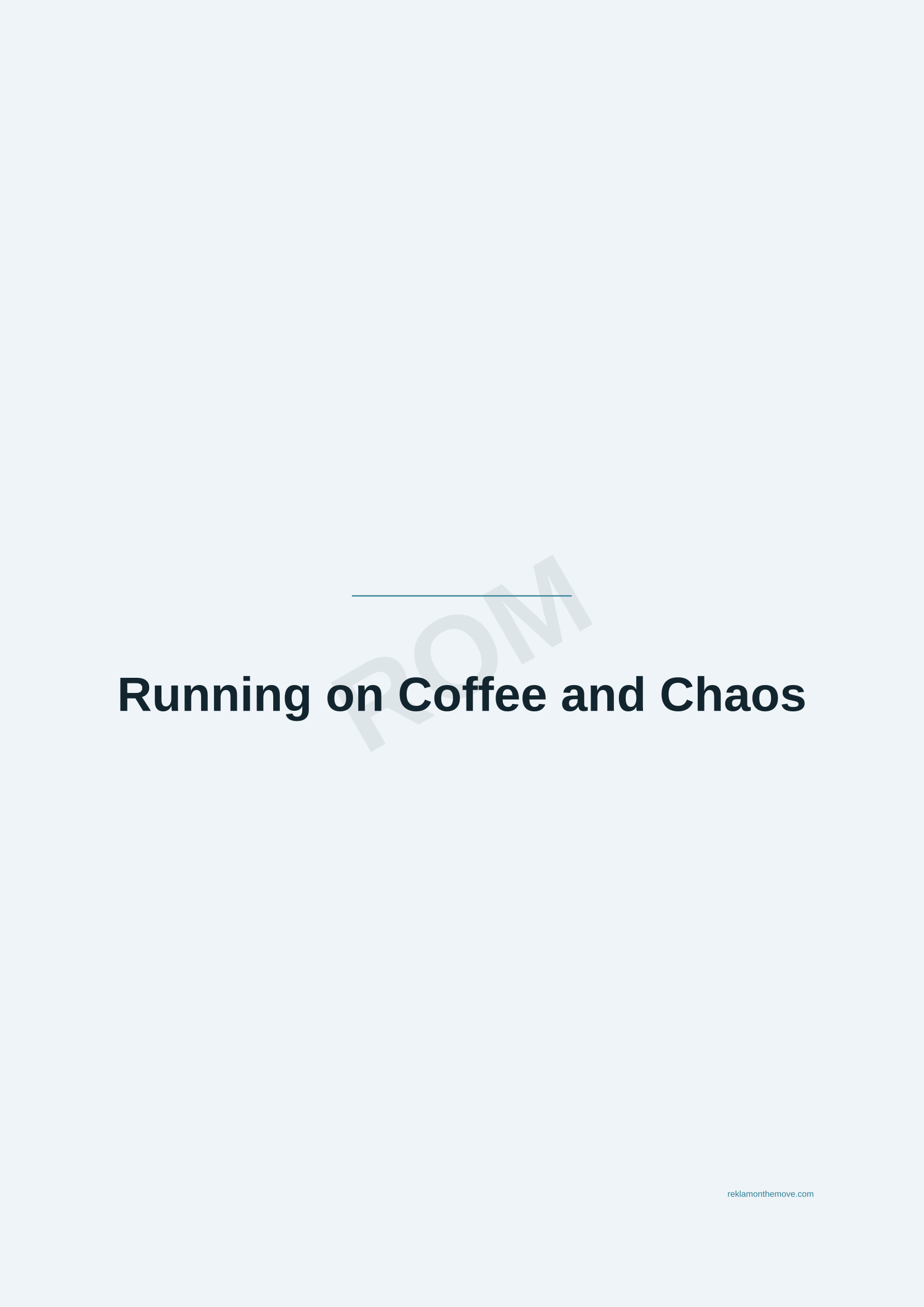 Running on Coffee and Chaos · Okyanus — ROM dijital ürün önizlemesi (filigranlı)