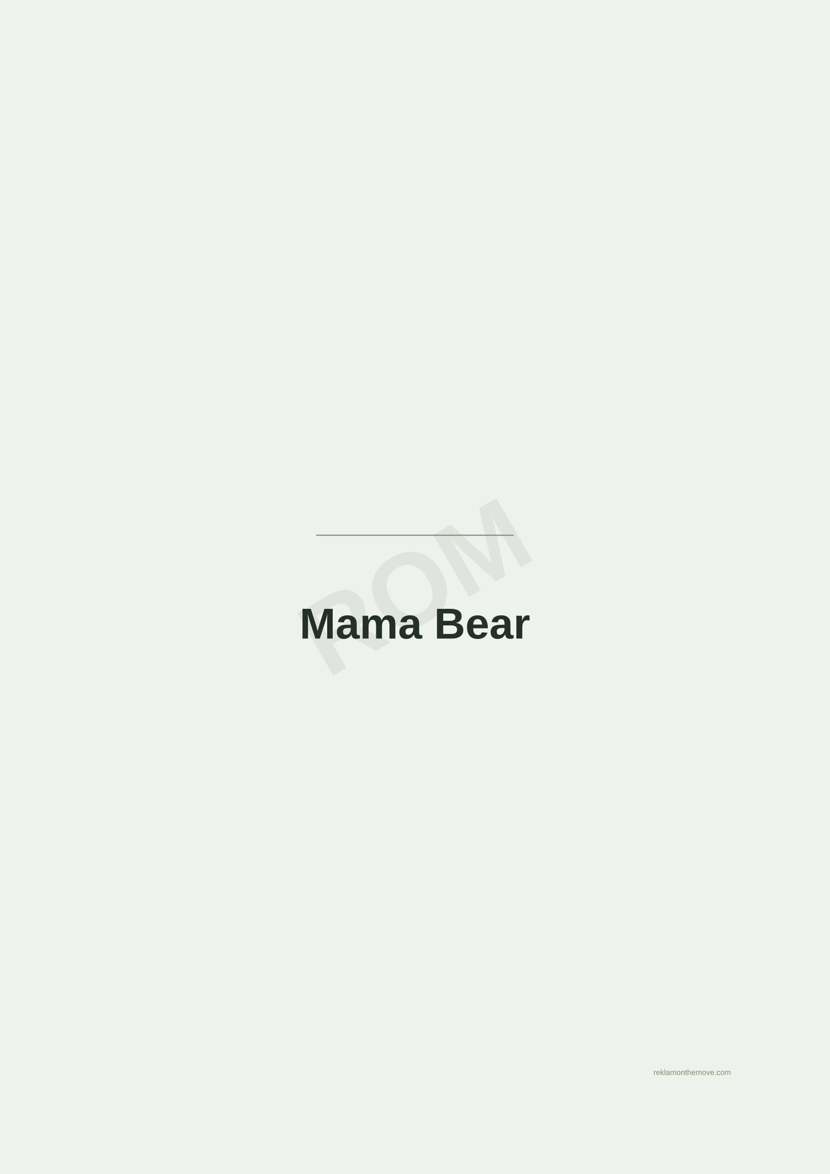 Mama Bear · Adaçayı — ROM dijital ürün önizlemesi (filigranlı)
