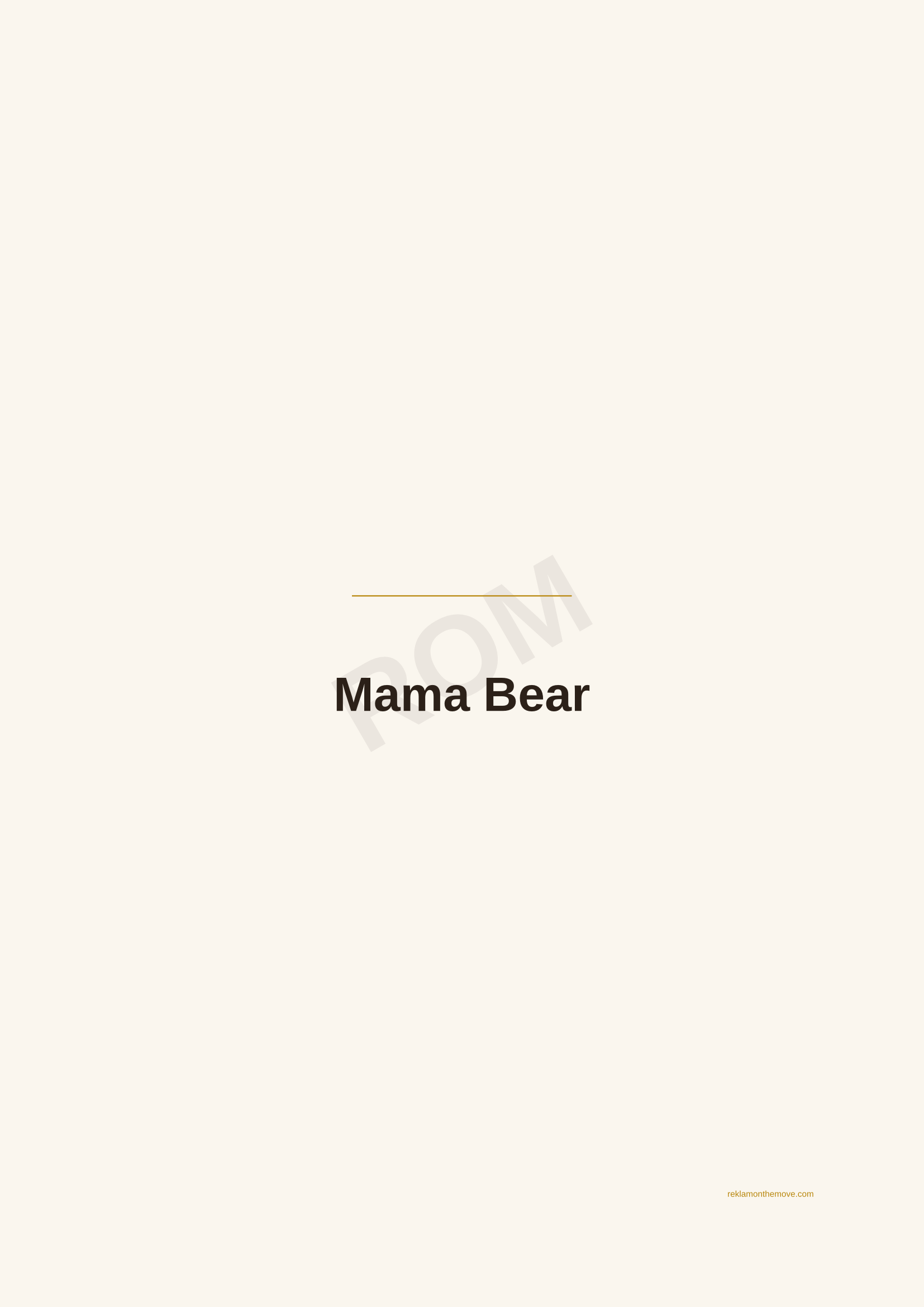 Mama Bear · Espresso — ROM dijital ürün önizlemesi (filigranlı)