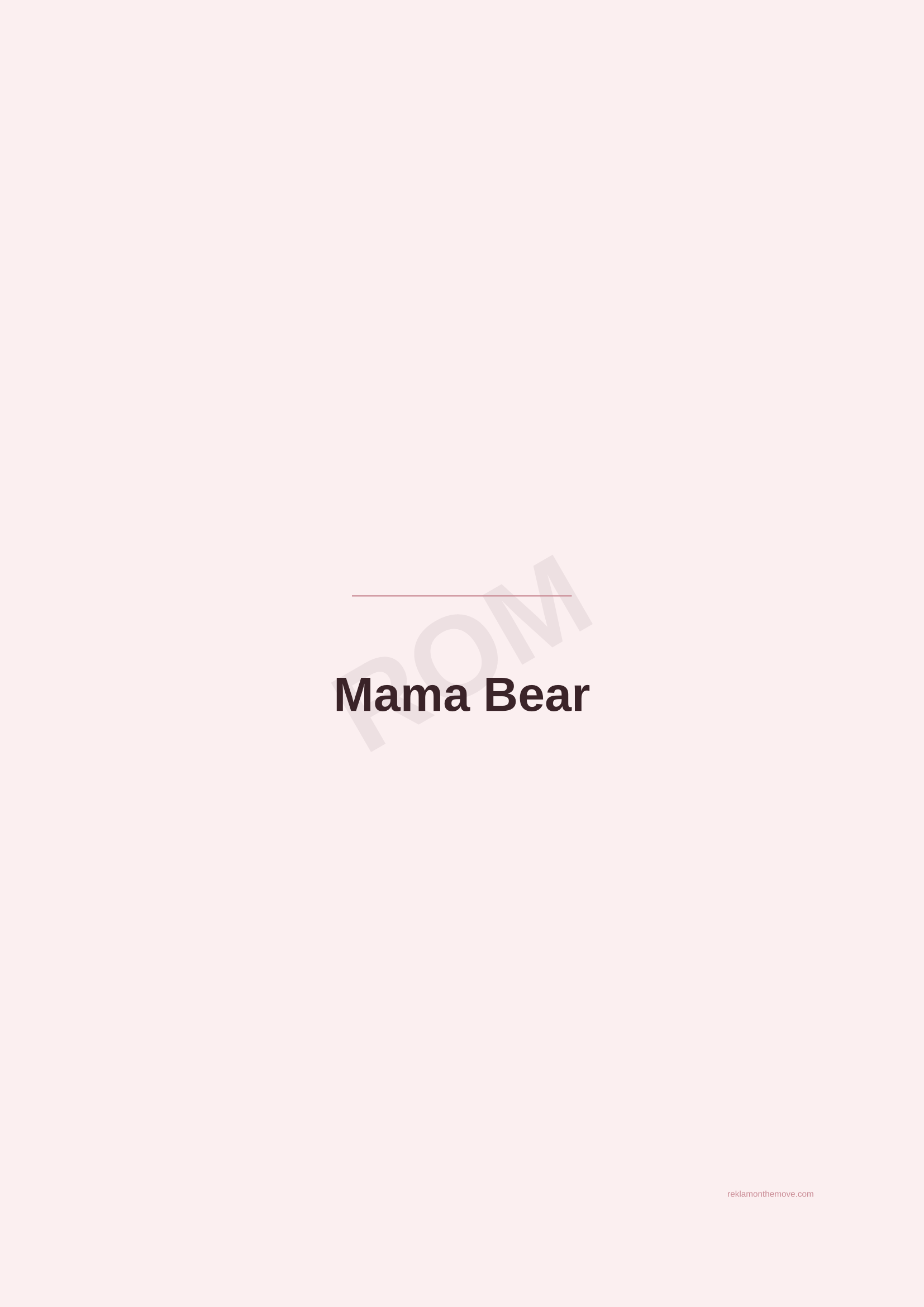 Mama Bear · Gül — ROM dijital ürün önizlemesi (filigranlı)