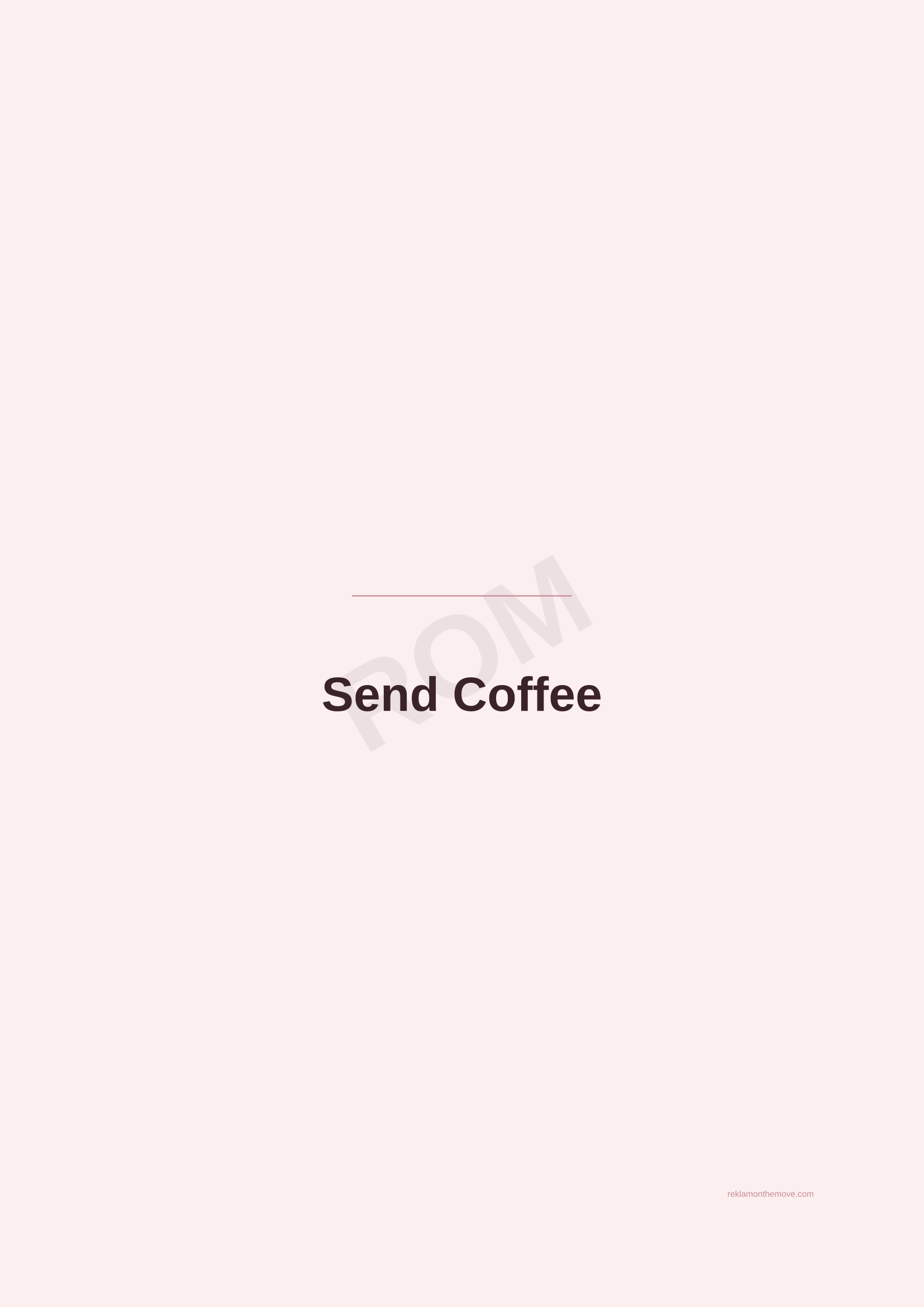 Send Coffee · Gül — ROM dijital ürün önizlemesi (filigranlı)