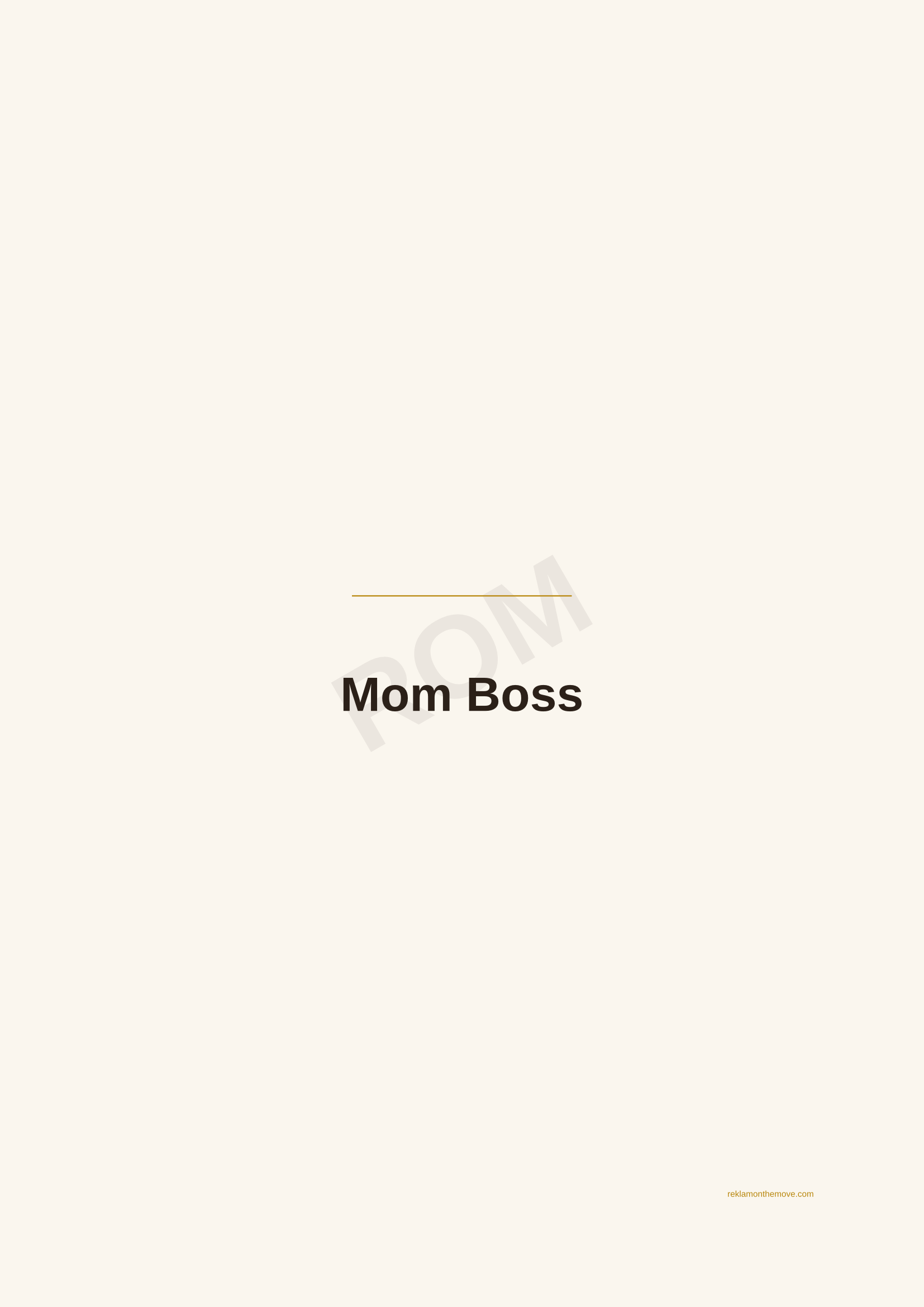 Mom Boss · Espresso — ROM dijital ürün önizlemesi (filigranlı)