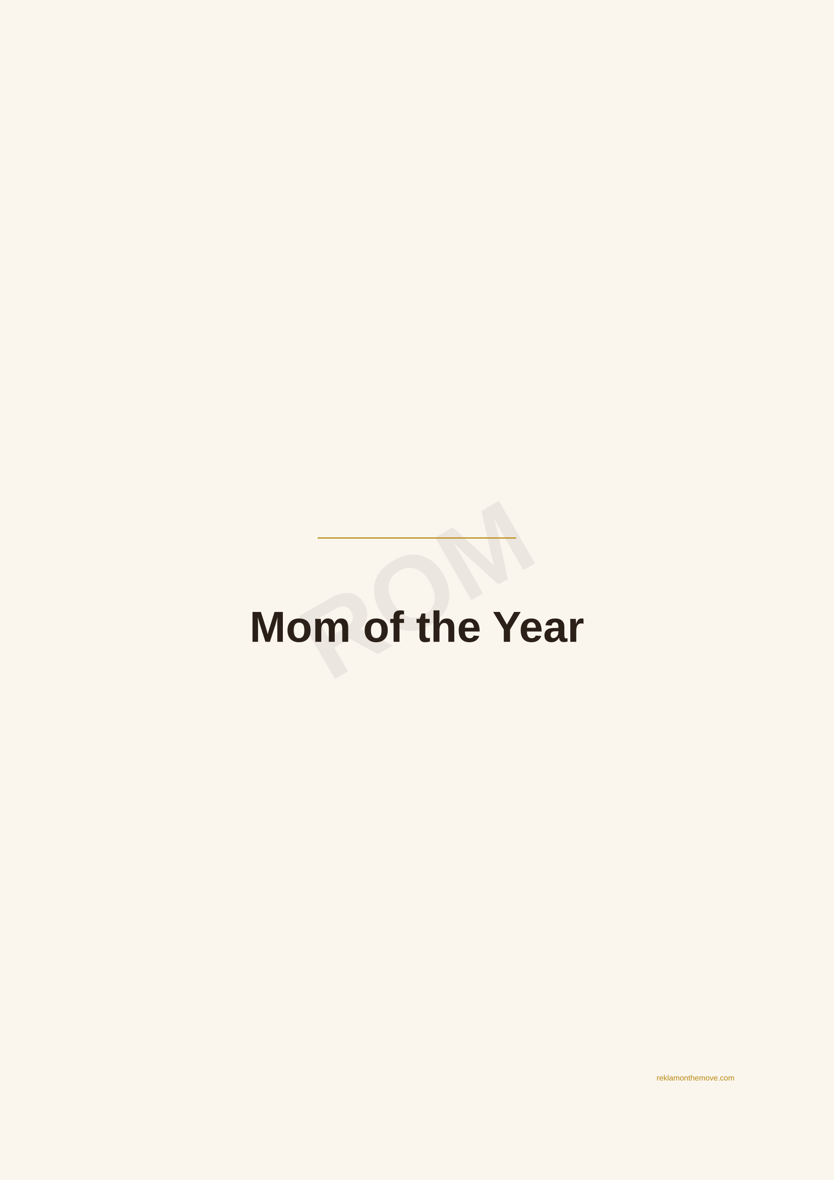 Mom of the Year · Espresso — ROM dijital ürün önizlemesi (filigranlı)