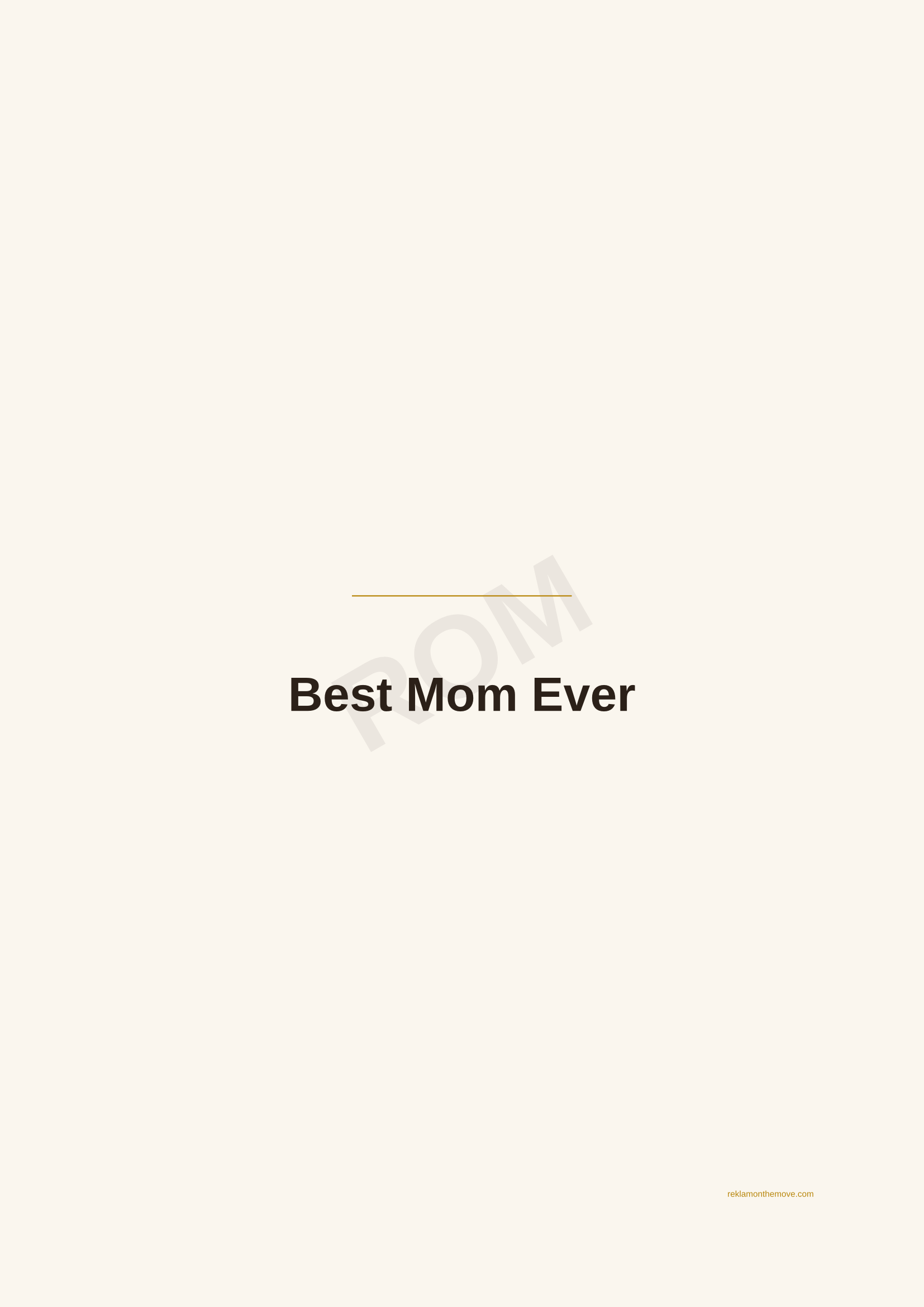 Best Mom Ever · Espresso — ROM dijital ürün önizlemesi (filigranlı)
