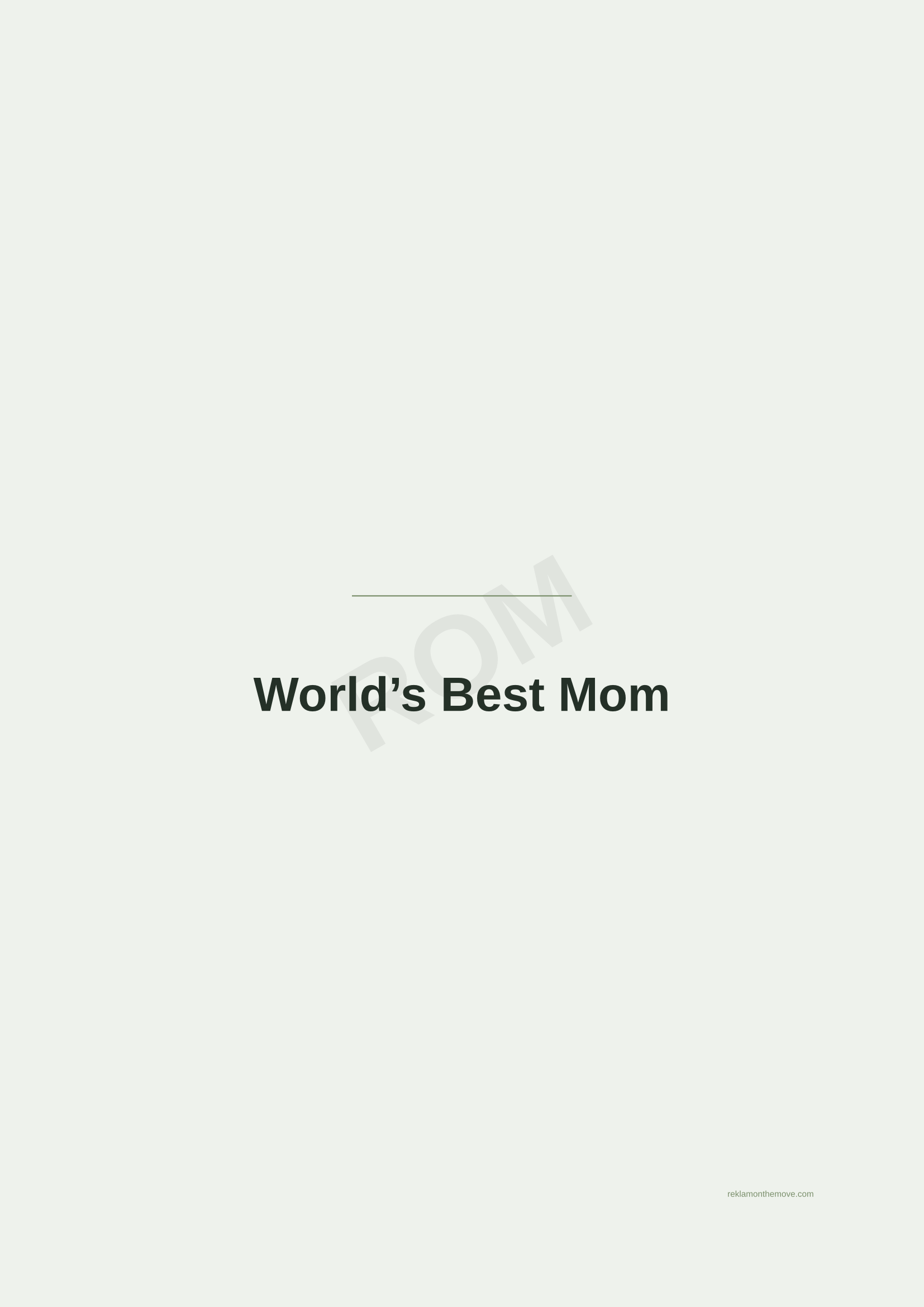 World's Best Mom · Adaçayı — ROM dijital ürün önizlemesi (filigranlı)