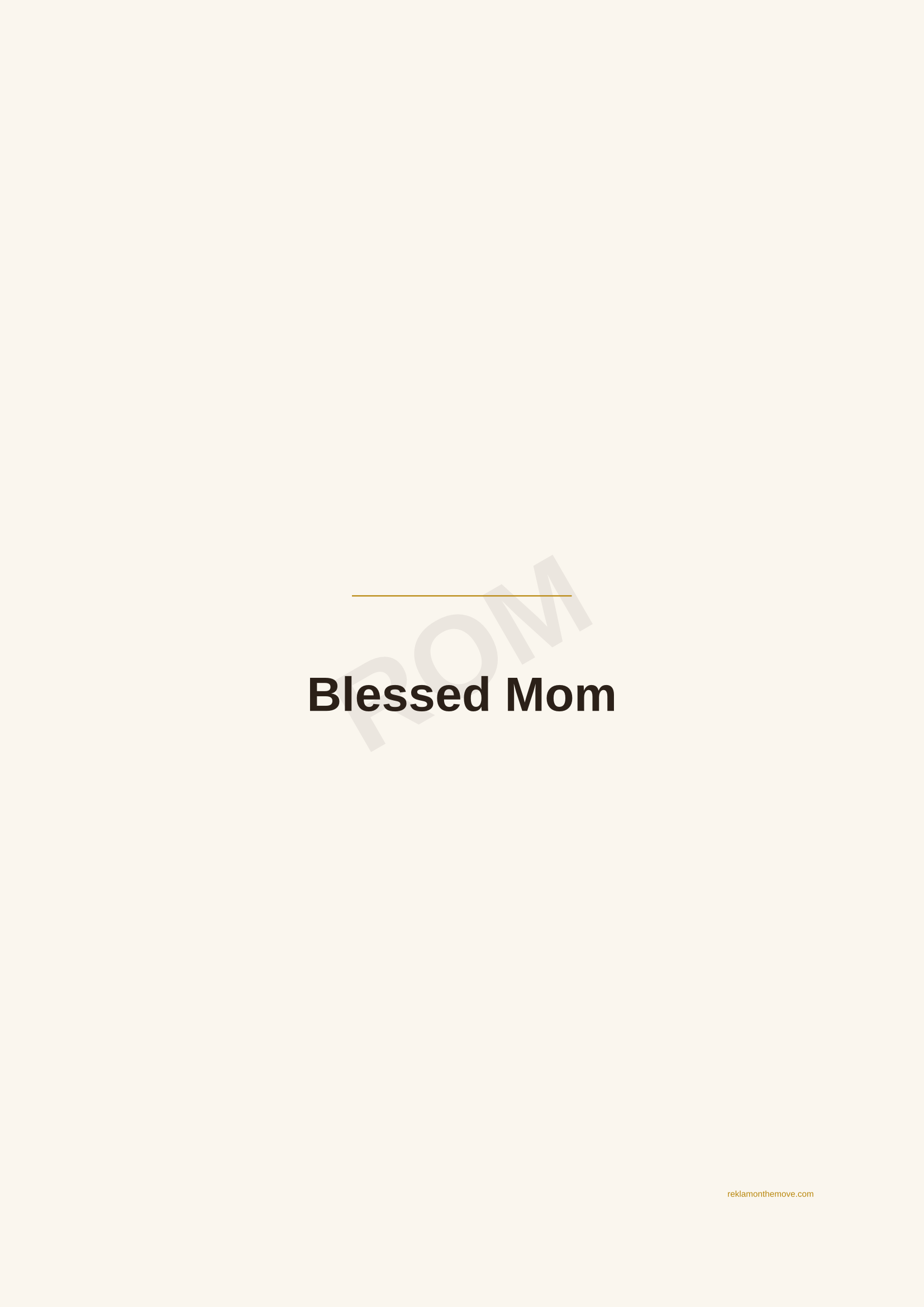 Blessed Mom · Espresso — ROM dijital ürün önizlemesi (filigranlı)