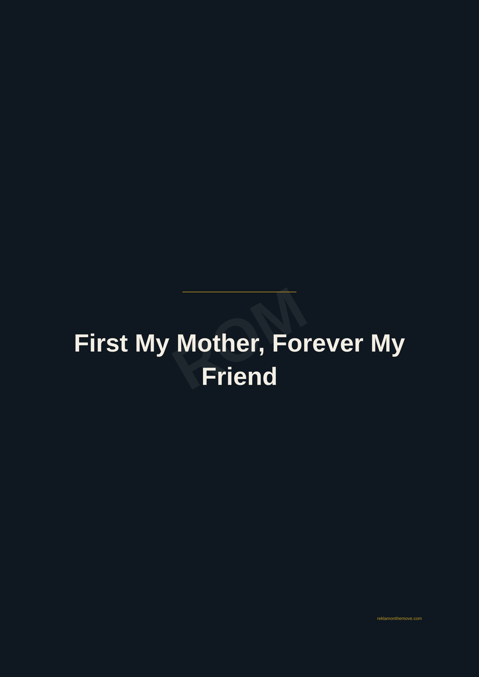 First My Mother, Forever My Friend · Gece — ROM dijital ürün önizlemesi (filigranlı)