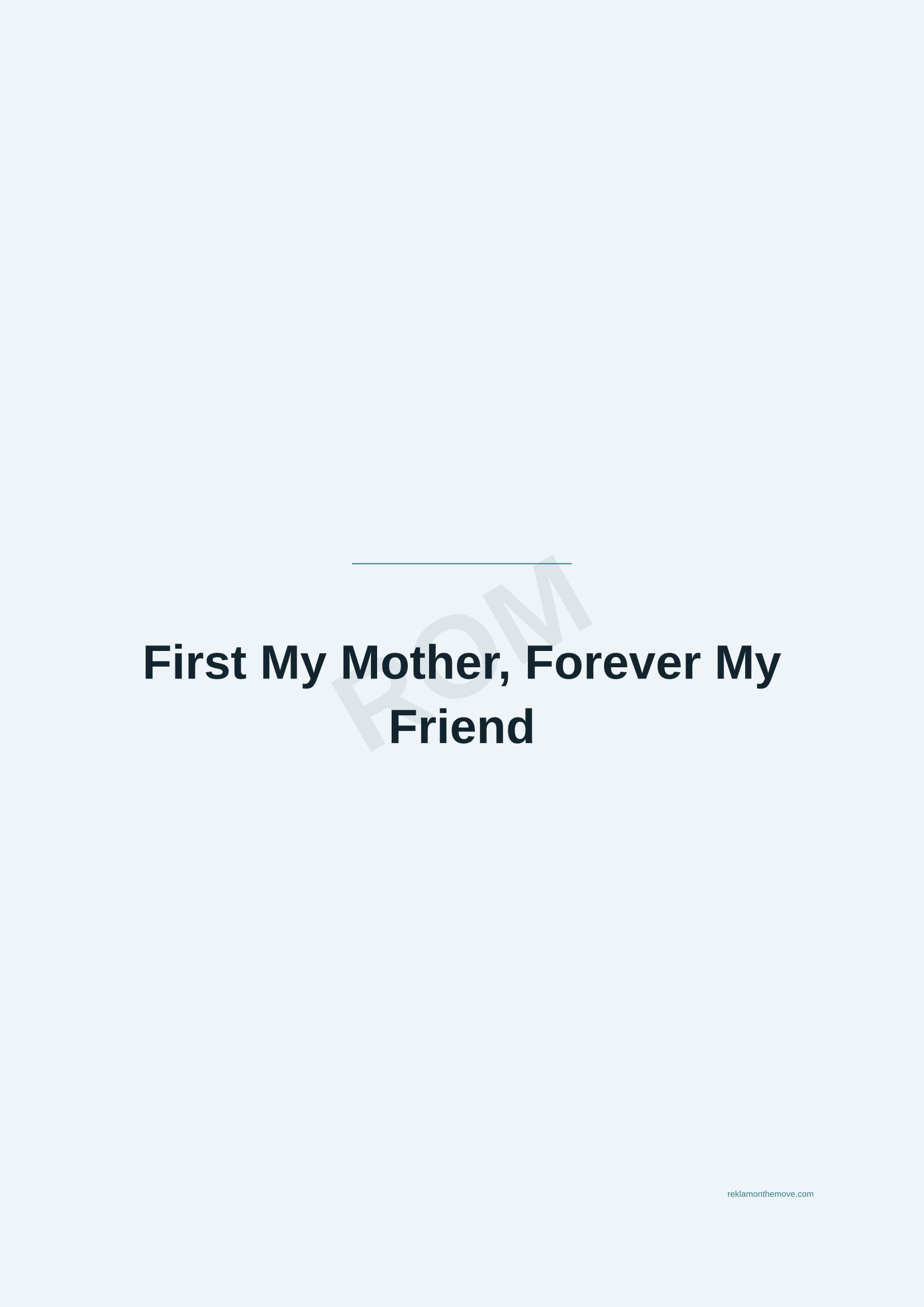 First My Mother, Forever My Friend · Okyanus — ROM dijital ürün önizlemesi (filigranlı)