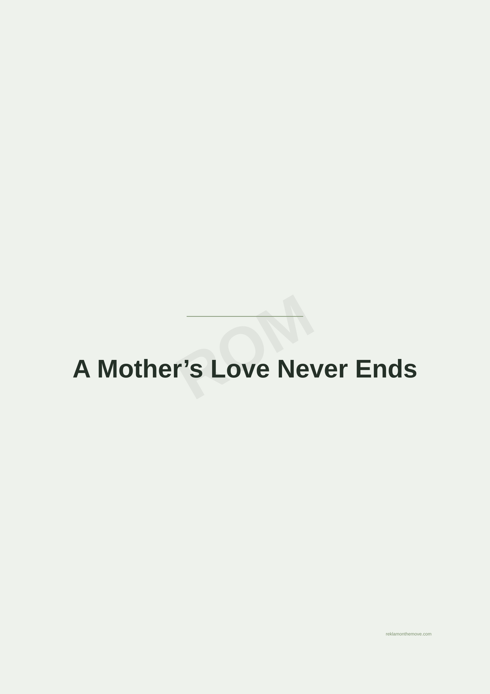 A Mother's Love Never Ends · Adaçayı — ROM dijital ürün önizlemesi (filigranlı)