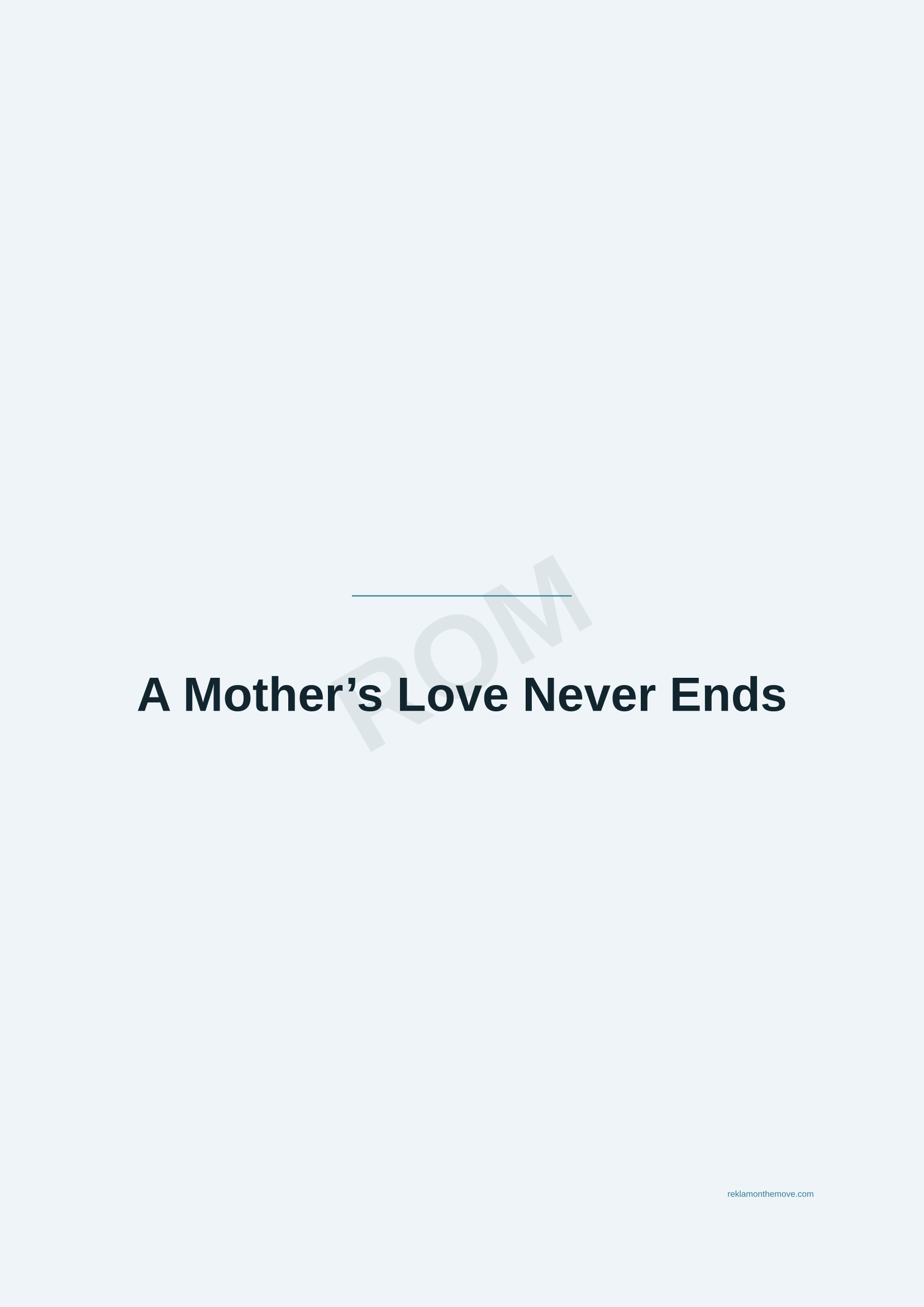 A Mother's Love Never Ends · Okyanus — ROM dijital ürün önizlemesi (filigranlı)