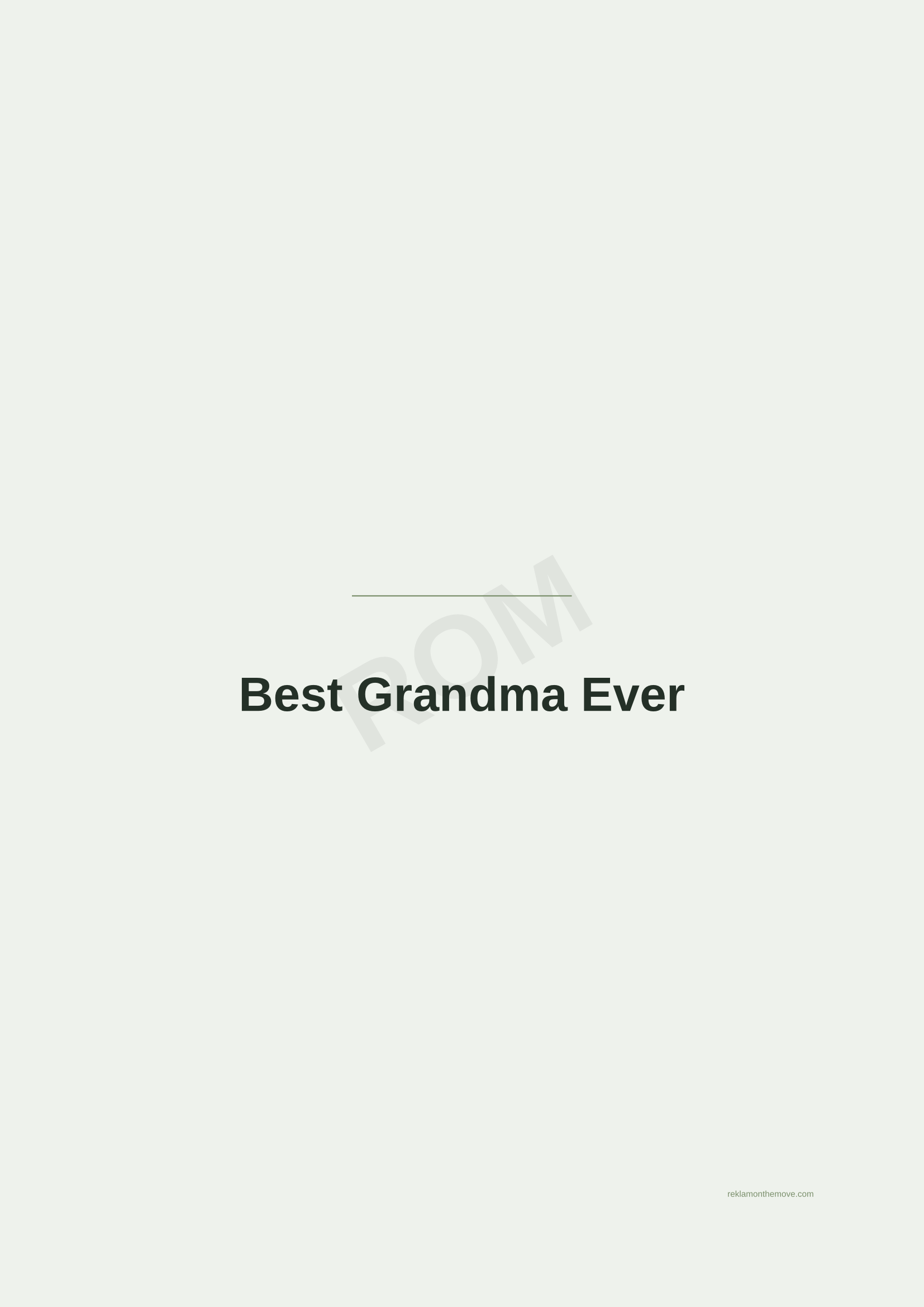 Best Grandma Ever · Adaçayı — ROM dijital ürün önizlemesi (filigranlı)
