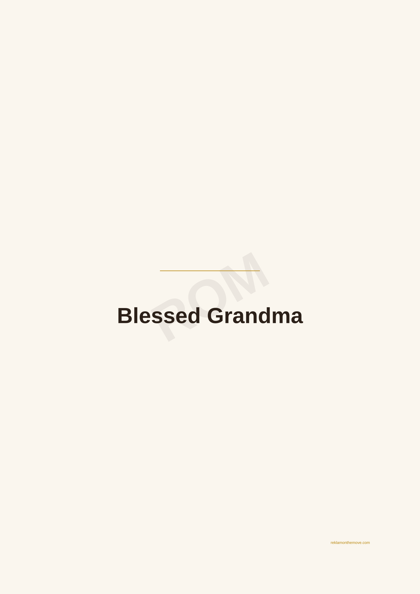 Blessed Grandma · Espresso — ROM dijital ürün önizlemesi (filigranlı)