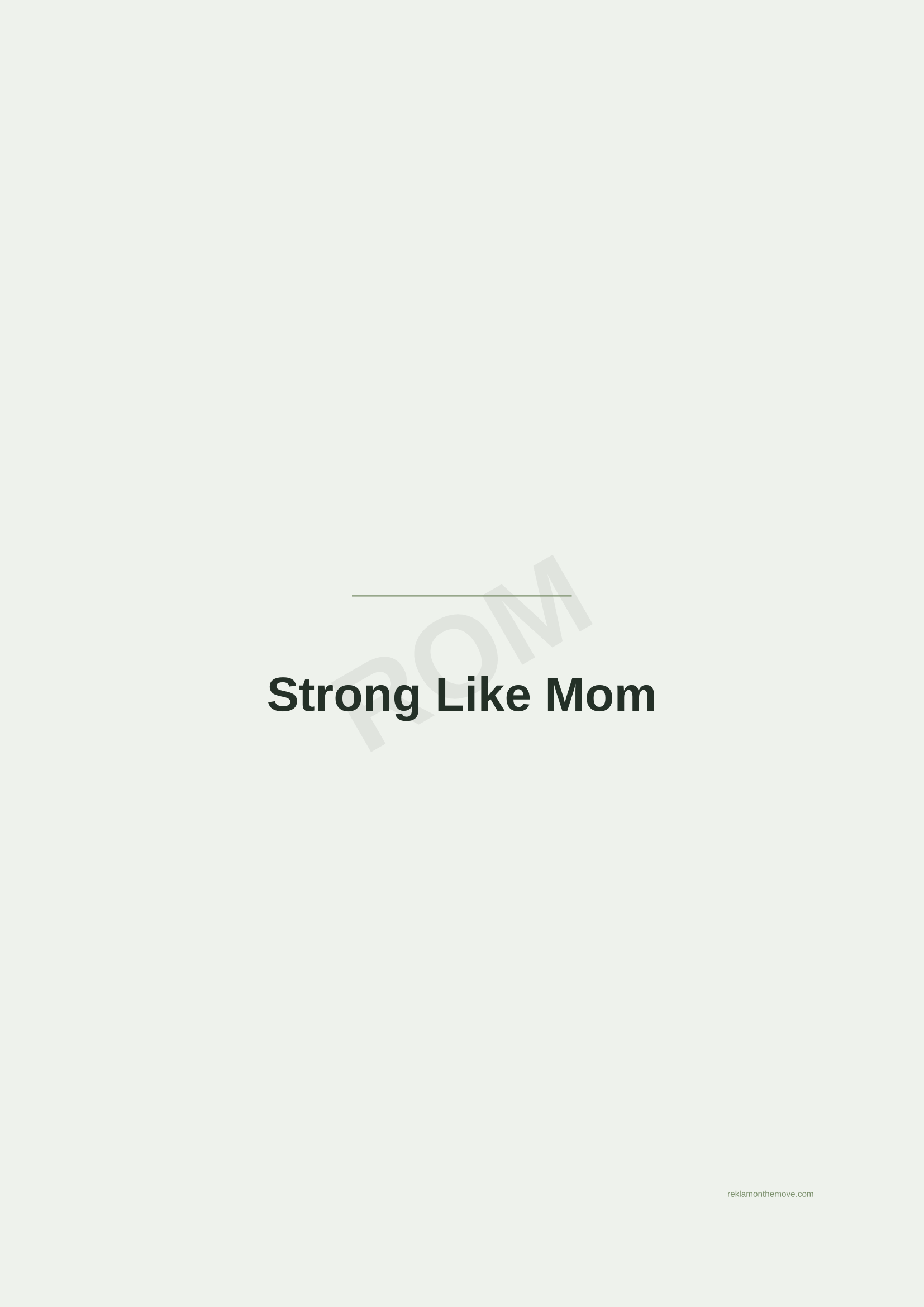 Strong Like Mom · Adaçayı — ROM dijital ürün önizlemesi (filigranlı)