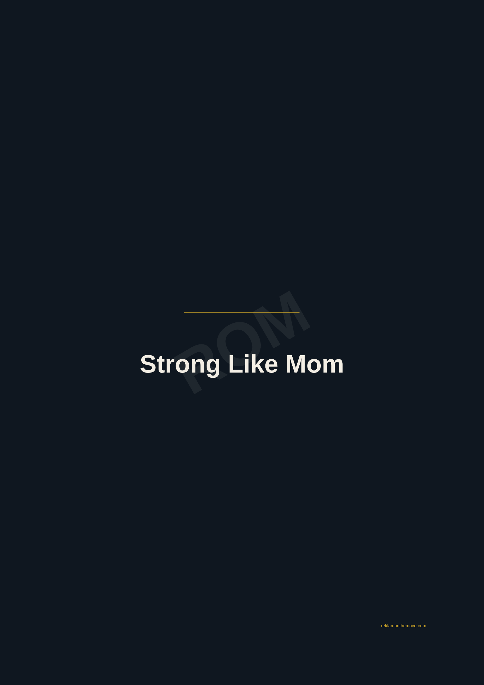 Strong Like Mom · Gece — ROM dijital ürün önizlemesi (filigranlı)