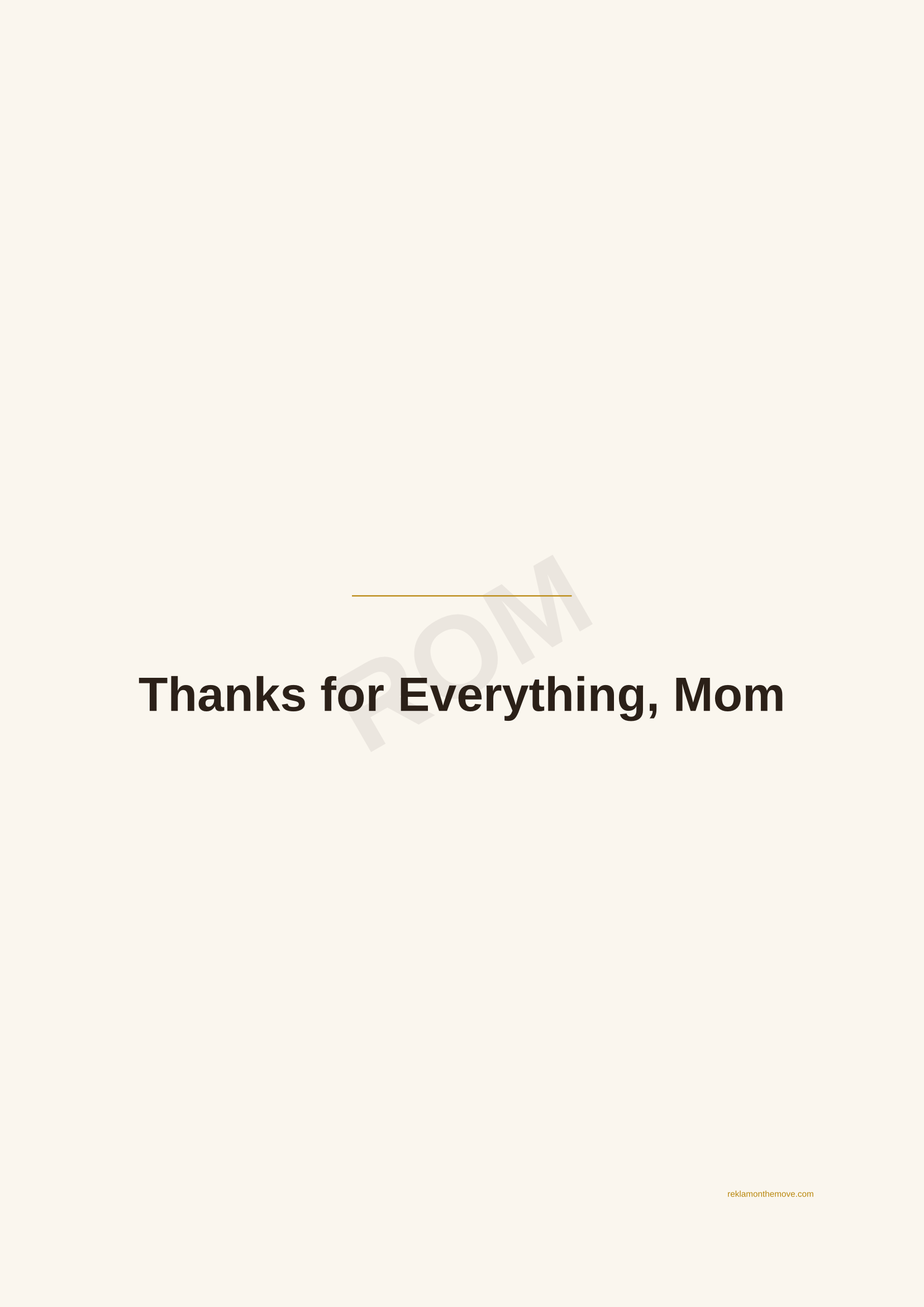 Thanks for Everything, Mom · Espresso — ROM dijital ürün önizlemesi (filigranlı)