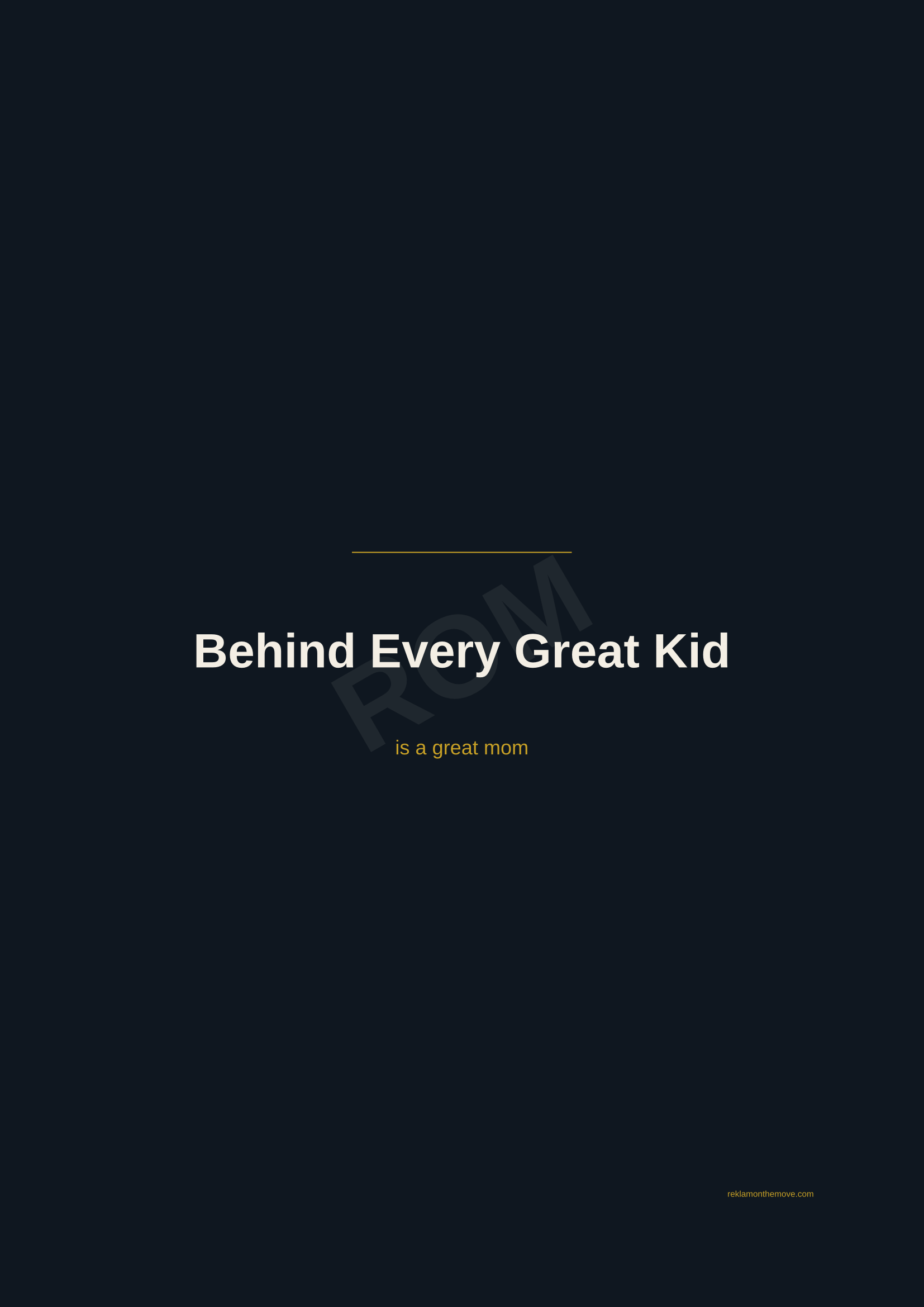 Behind Every Great Kid · Gece — ROM dijital ürün önizlemesi (filigranlı)