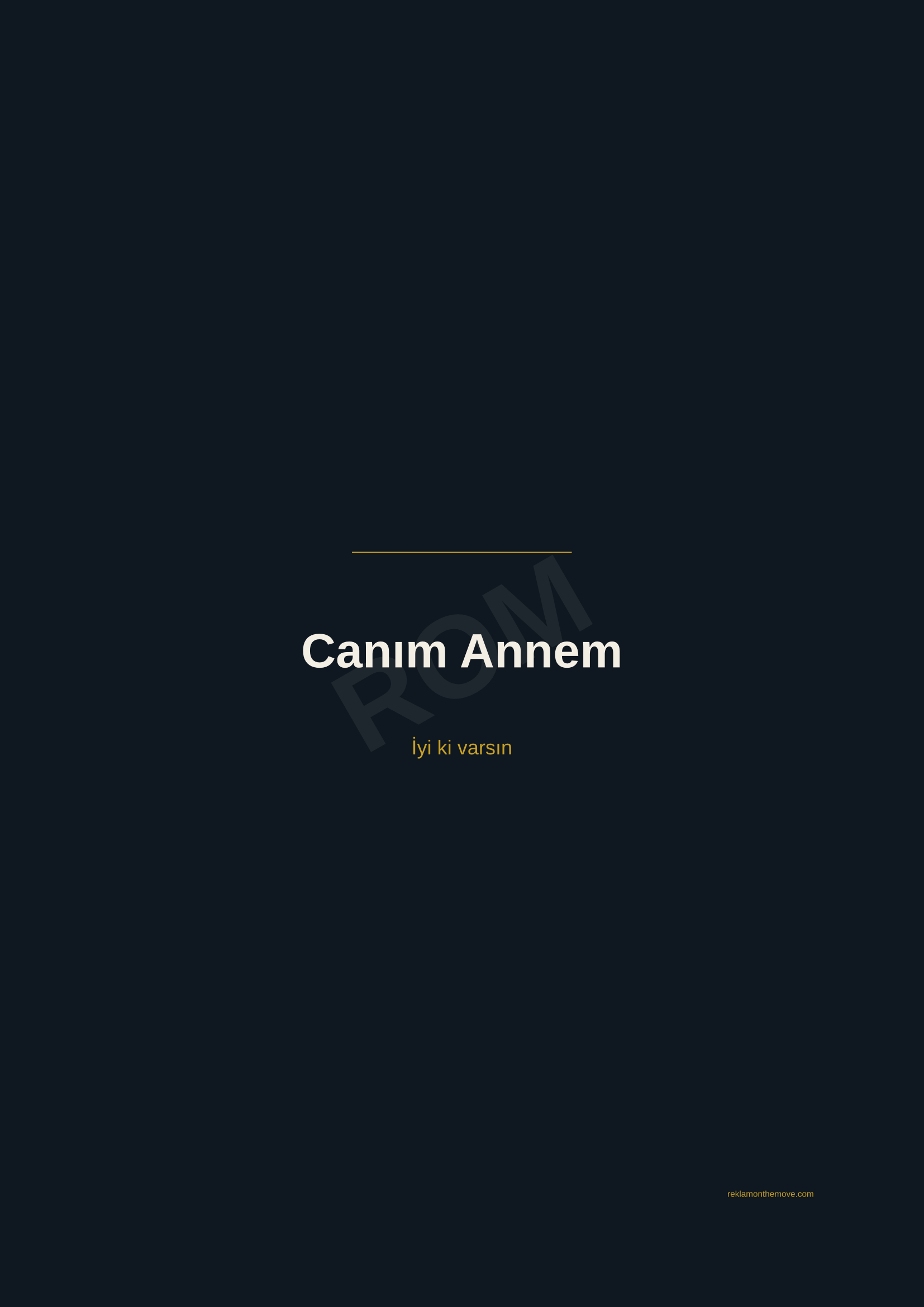 Canım Annem · Gece — ROM dijital ürün önizlemesi (filigranlı)